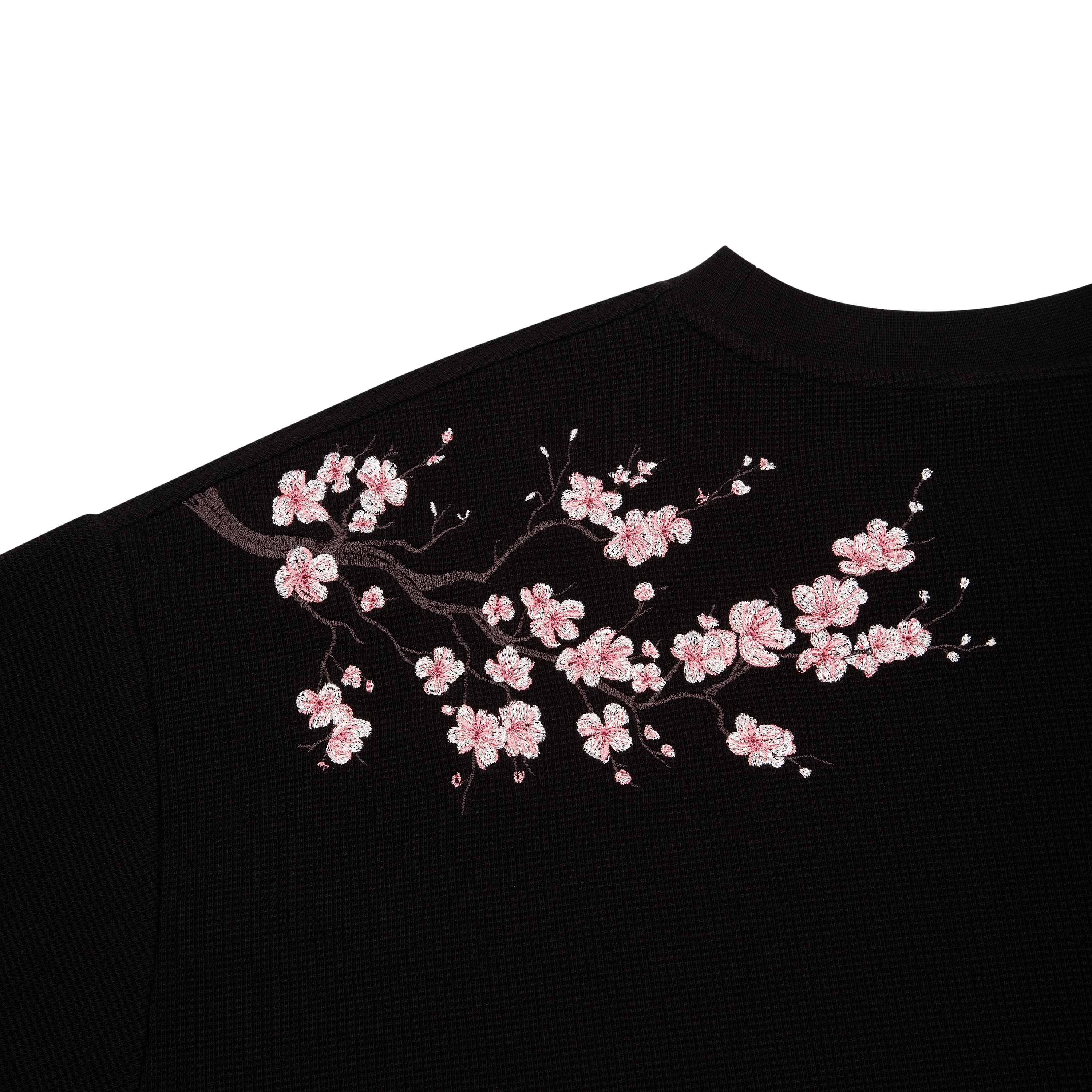 "blossom" waffle Longsleeve black - Image 4