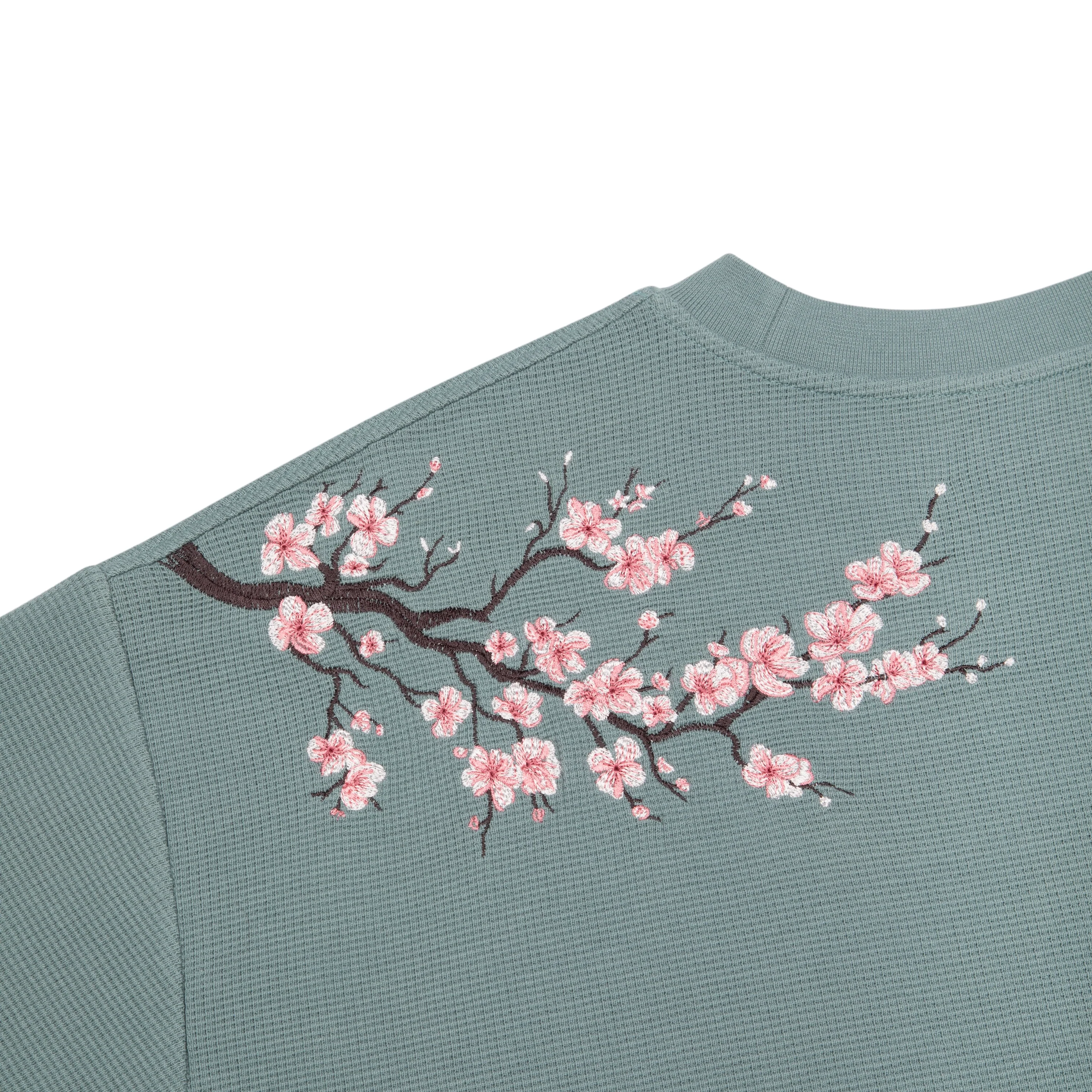 "blossom" waffle Longsleeve blue - Image 4