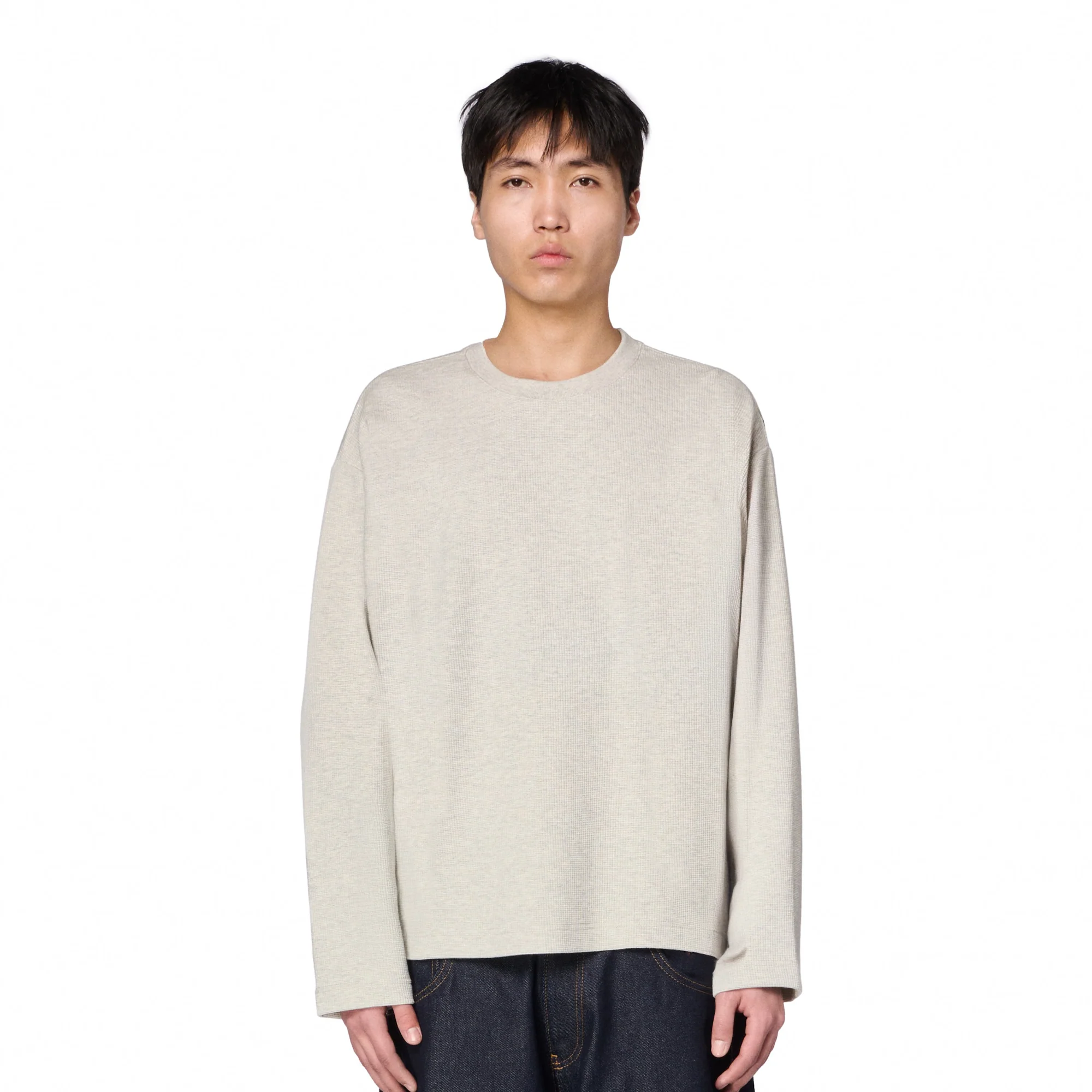 "blossom" waffle Longsleeve grey melange - Image 5
