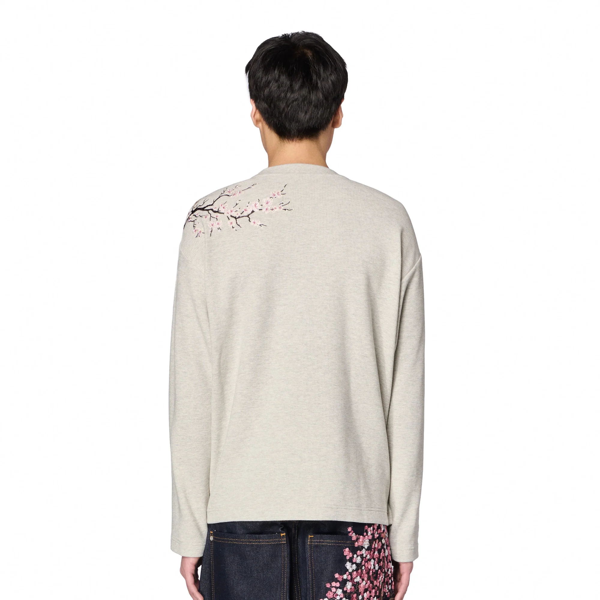 "blossom" waffle Longsleeve grey melange - Image 7