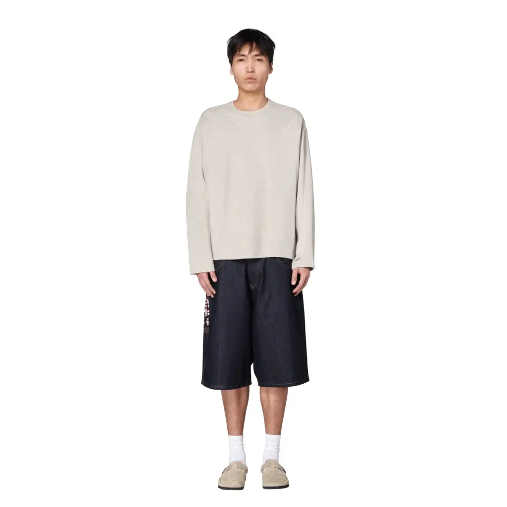 "blossom" waffle Longsleeve grey melange - Image 8