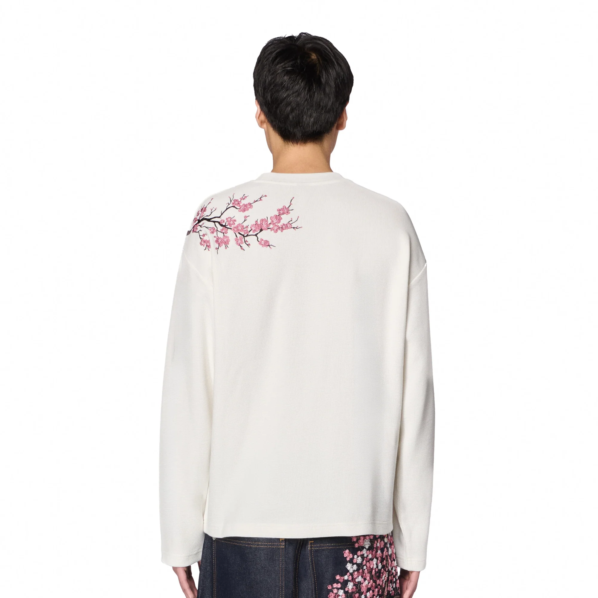 "blossom" waffle Longsleeve off white - Image 7