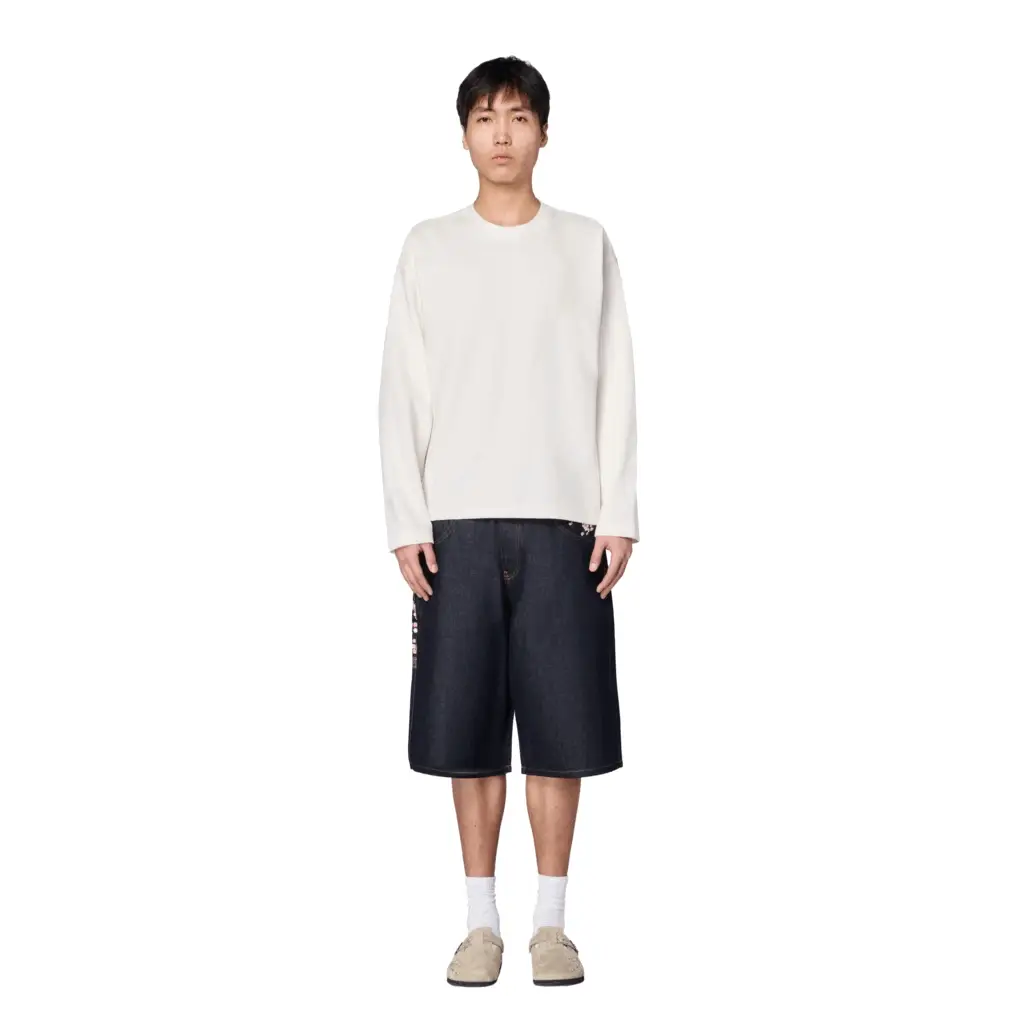 "blossom" waffle Longsleeve off white - Image 8