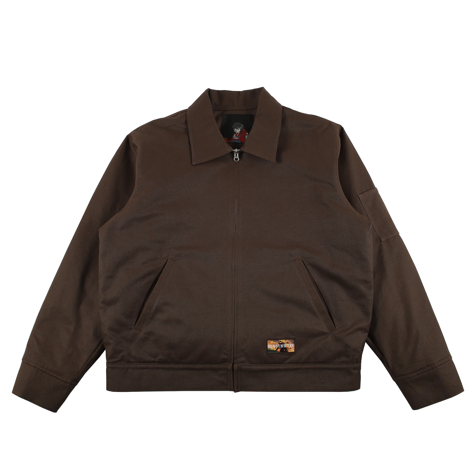 "burning house" workwear jacket brown - Image 2