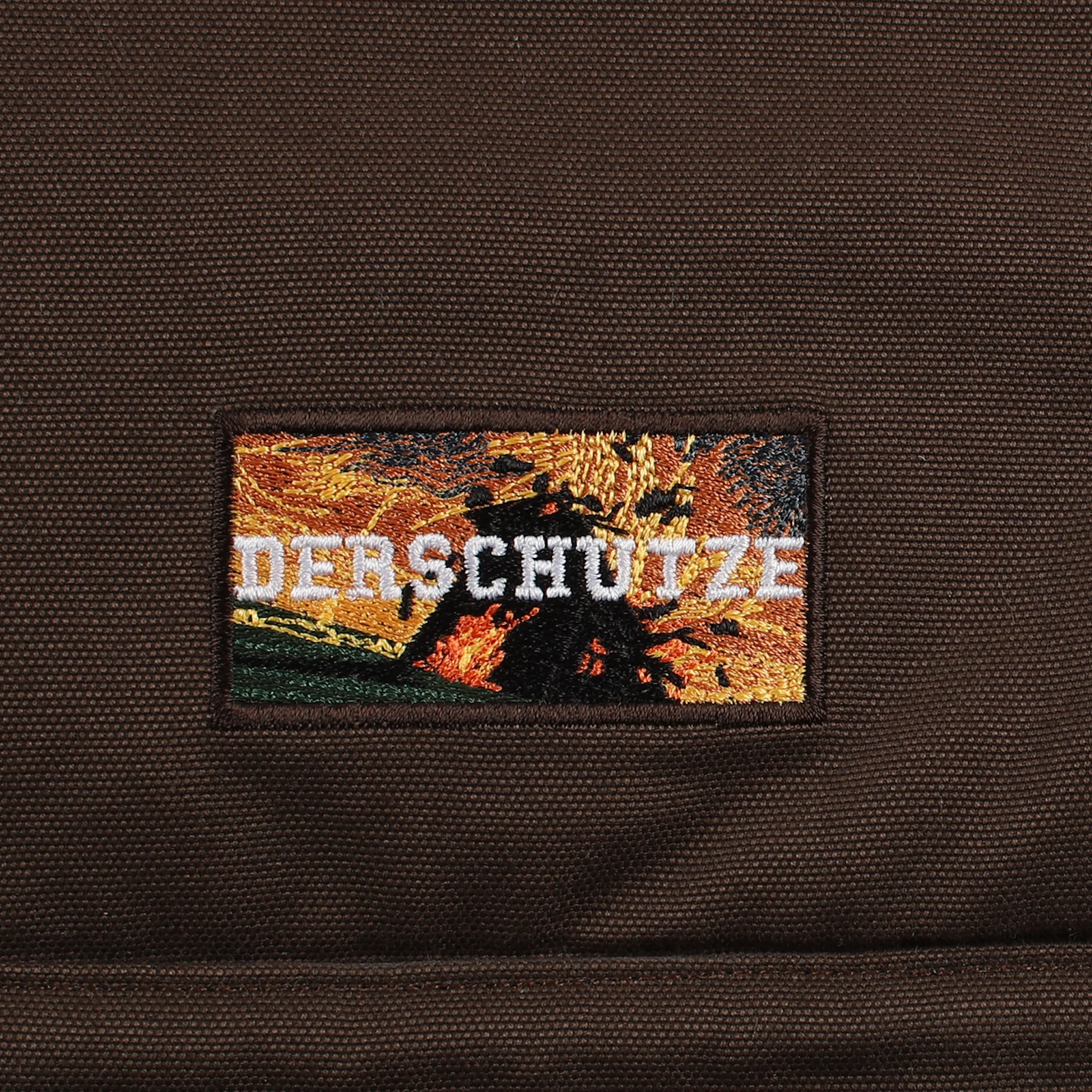"burning house" workwear jacket brown - Image 3