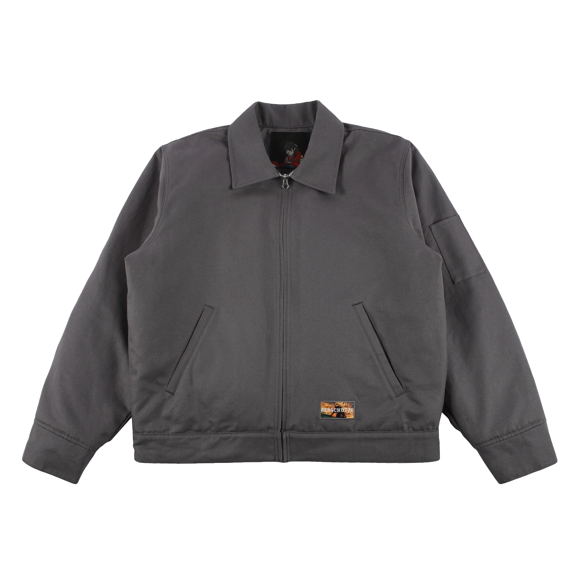 "burning house" workwear jacket grey - Image 2