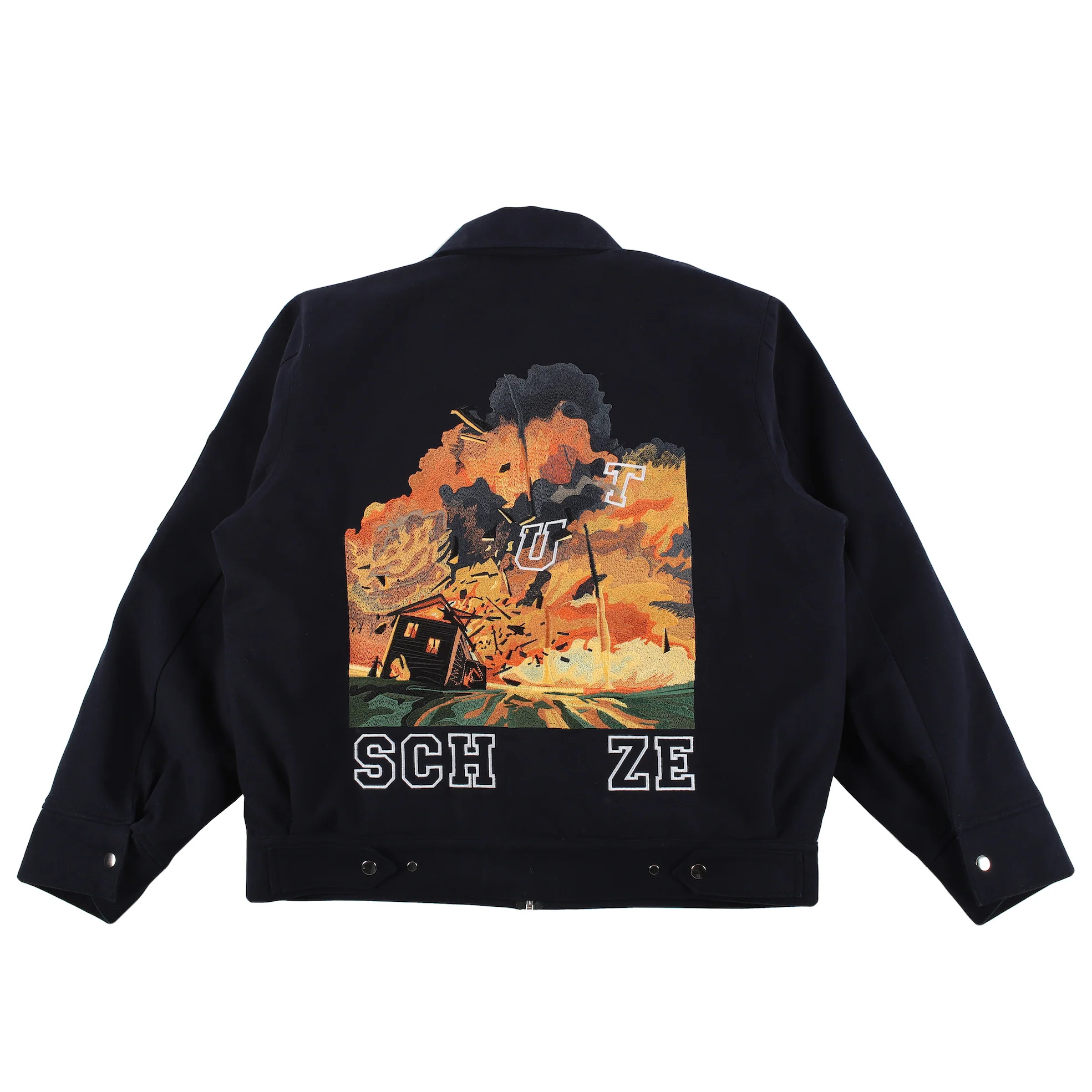 "burning house" workwear jacket navy