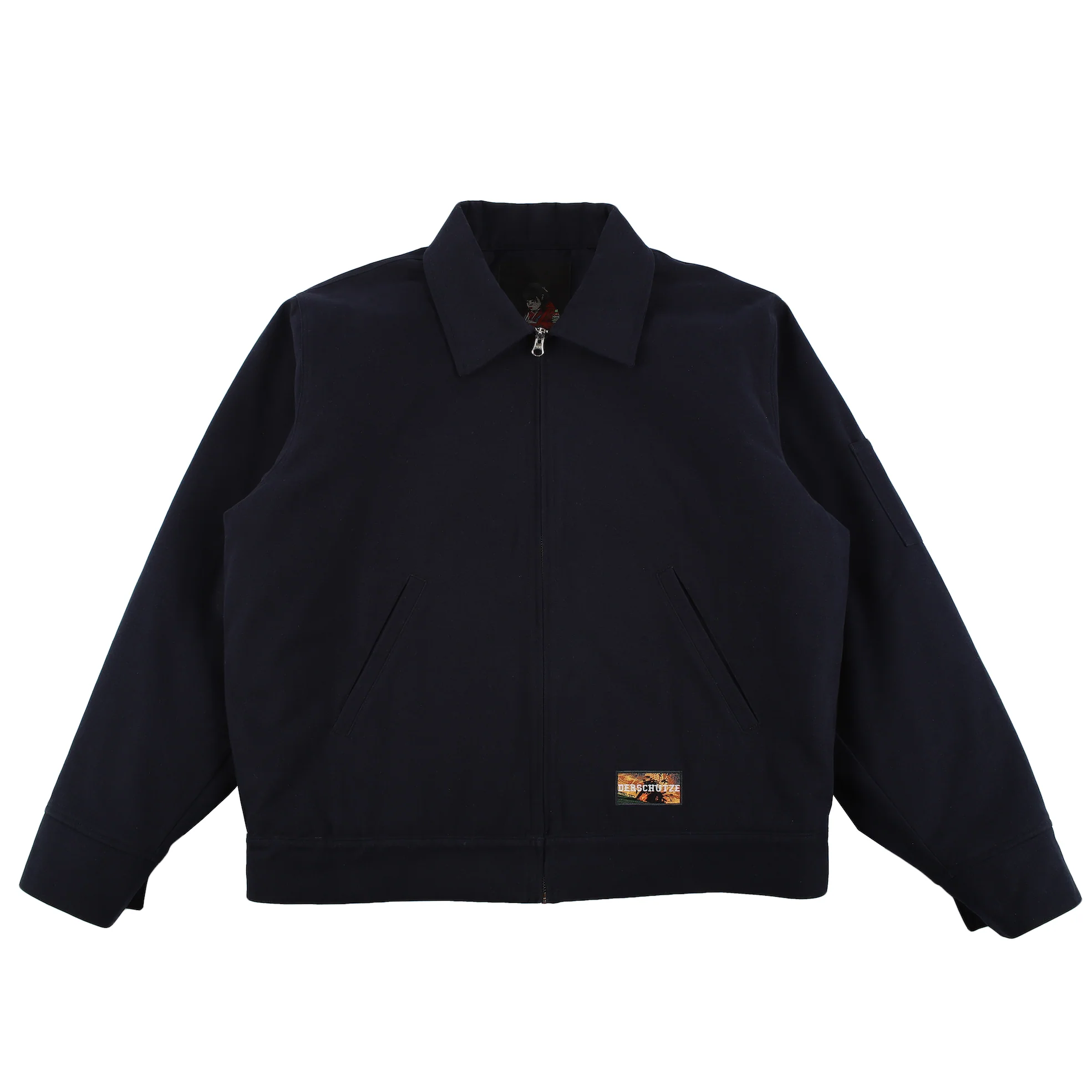 "burning house" workwear jacket navy - Image 2
