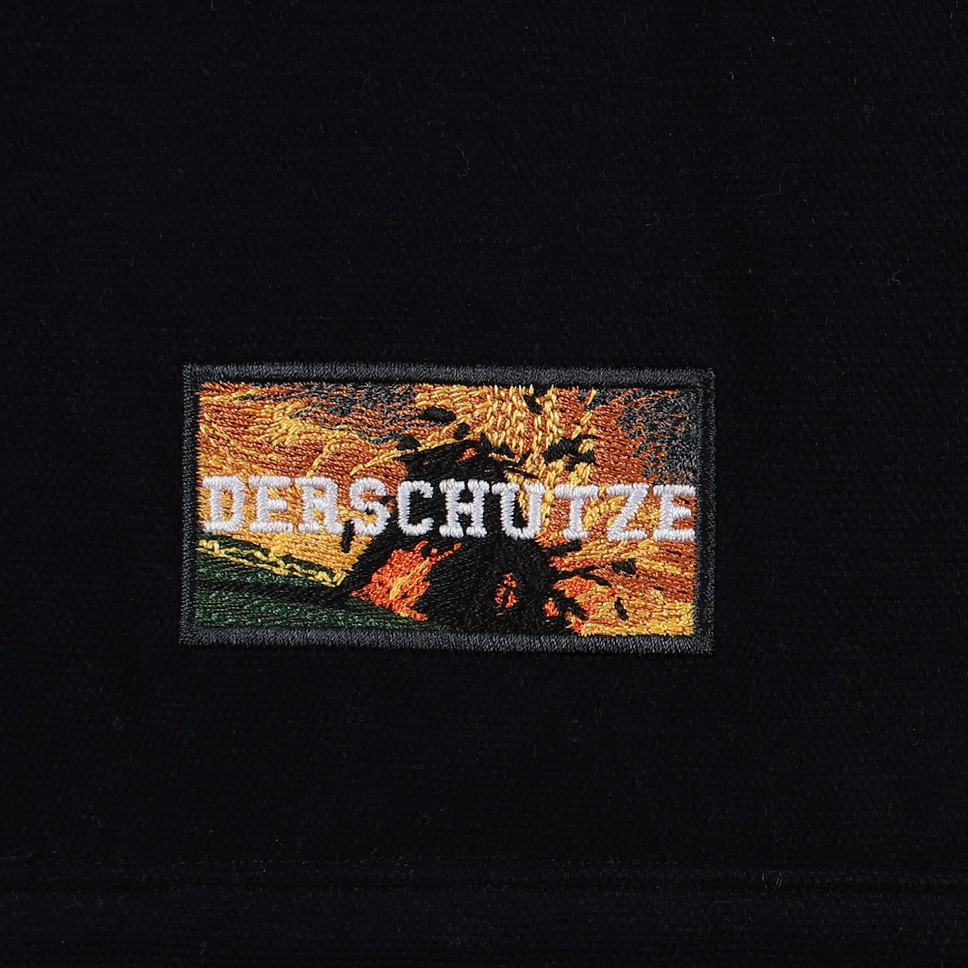 "burning house" workwear jacket navy - Image 3