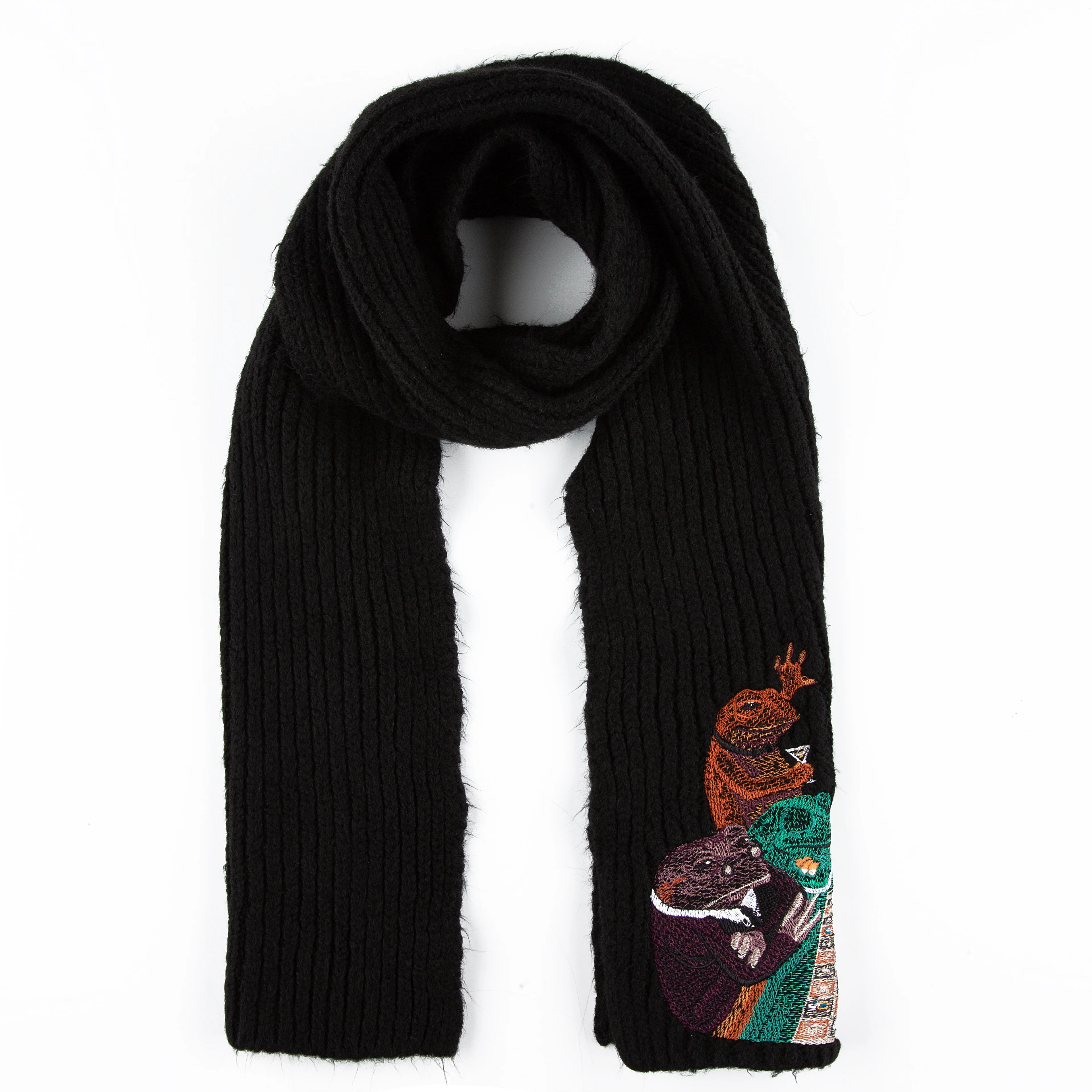"casino frog" Beanie & Scarf set - Image 5