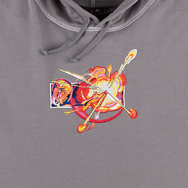 "cosmic love" Hoodie grey - Image 2