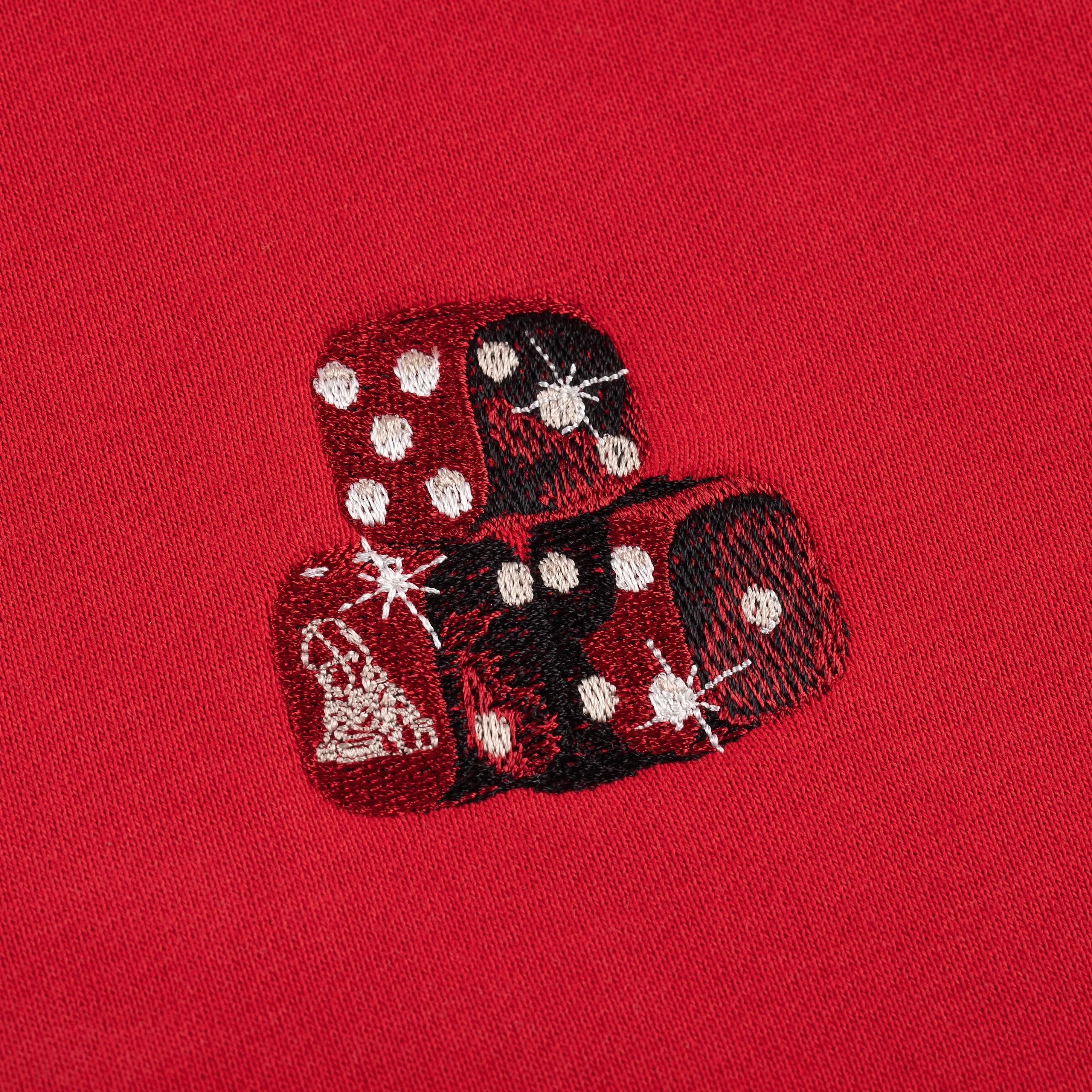 "dice" Hoodie red - Image 3