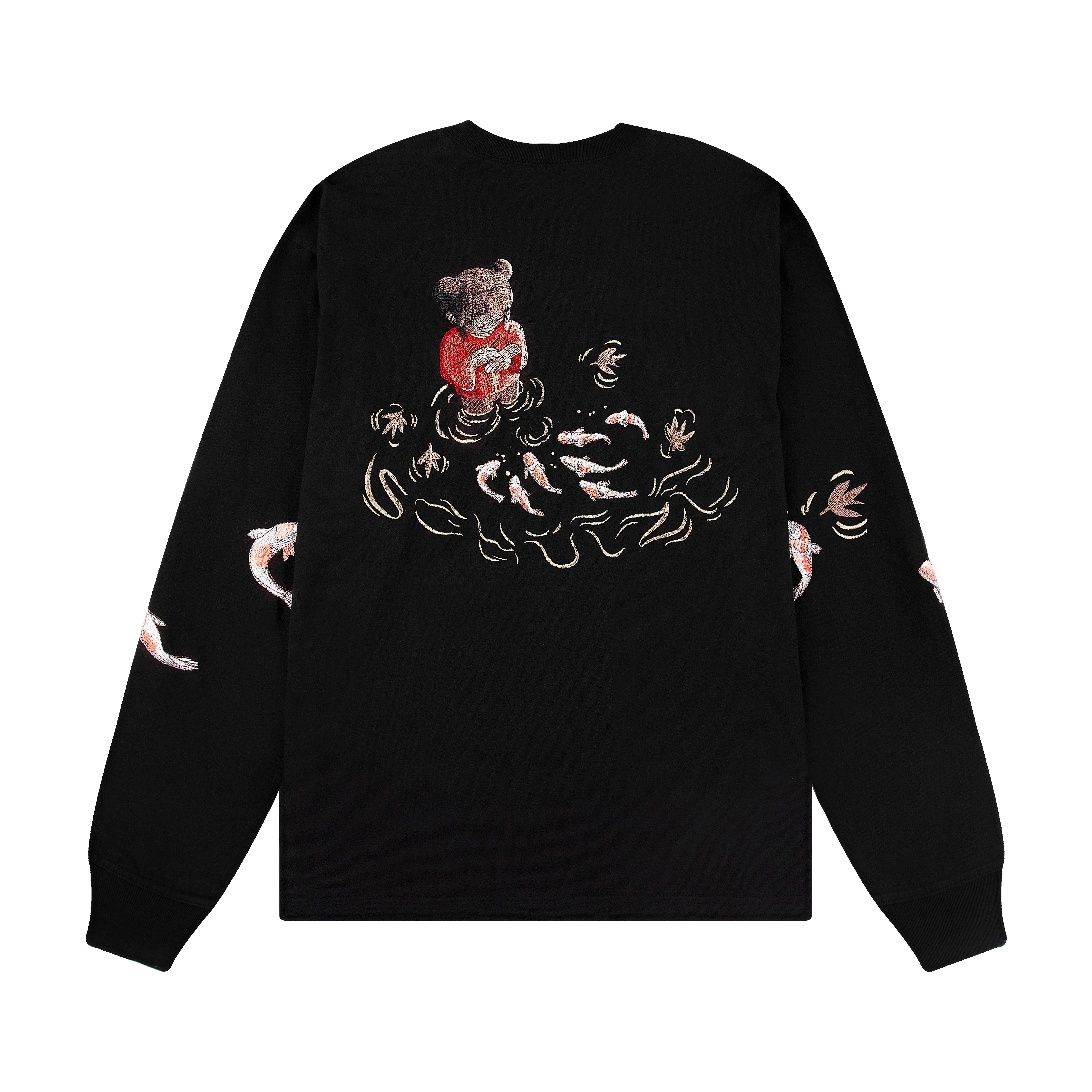 "koi fish" Long-sleeve black - Image 2