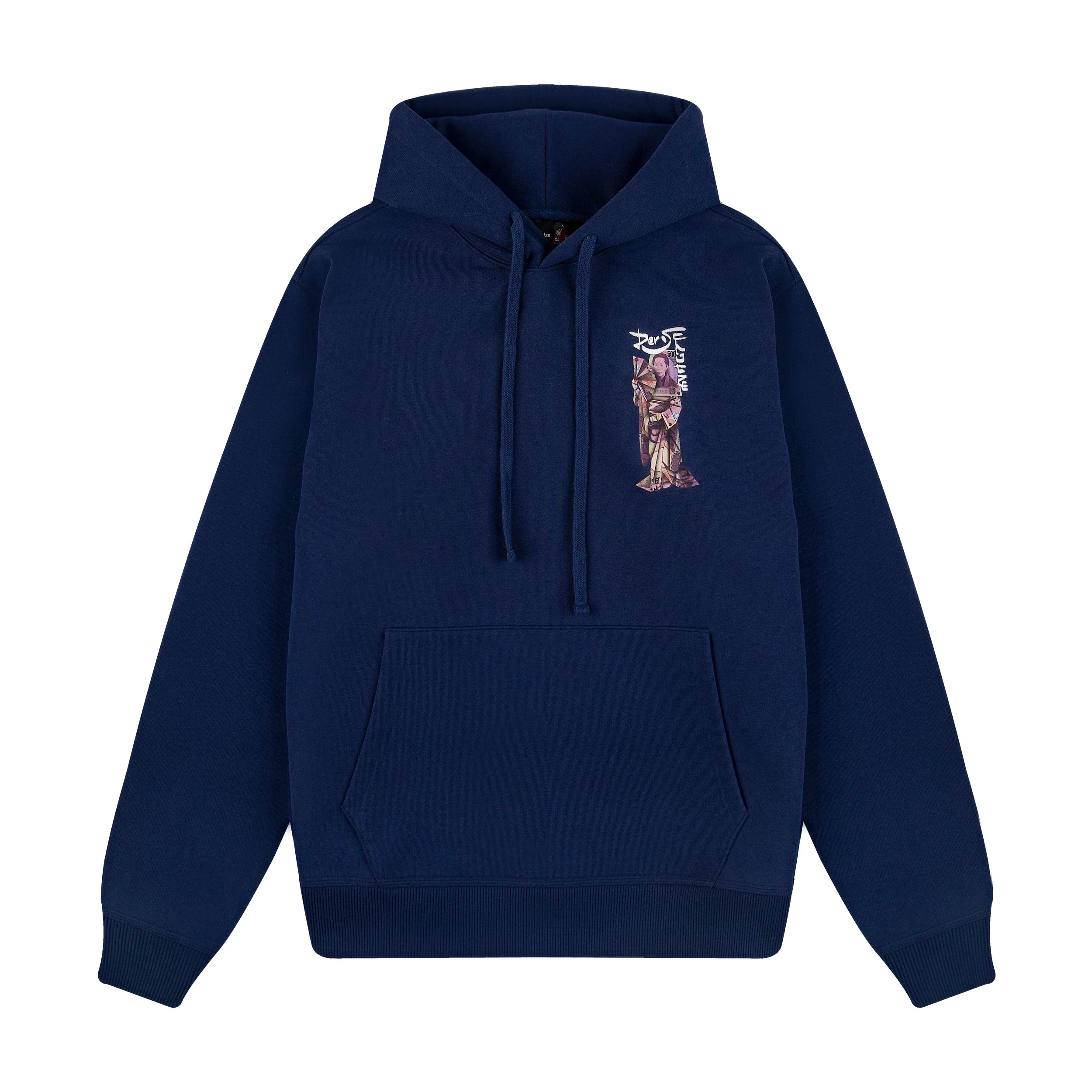 "yen" Hoodie Navy