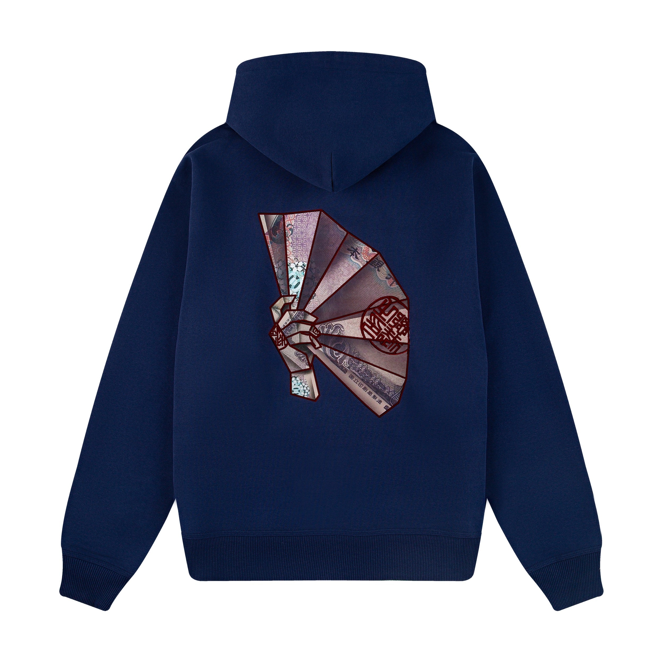 "yen" Hoodie Navy - Image 2