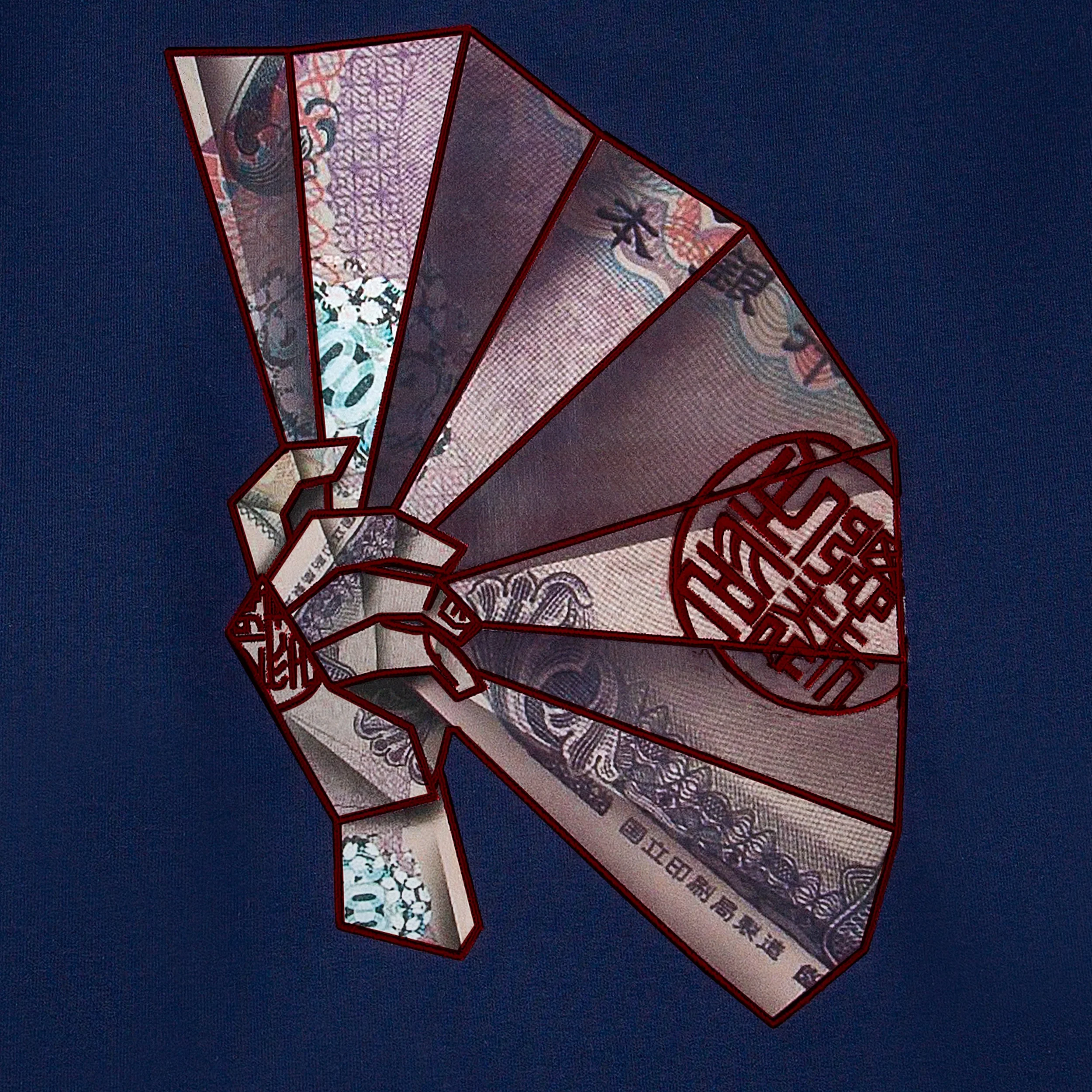 "yen" Hoodie Navy - Image 4