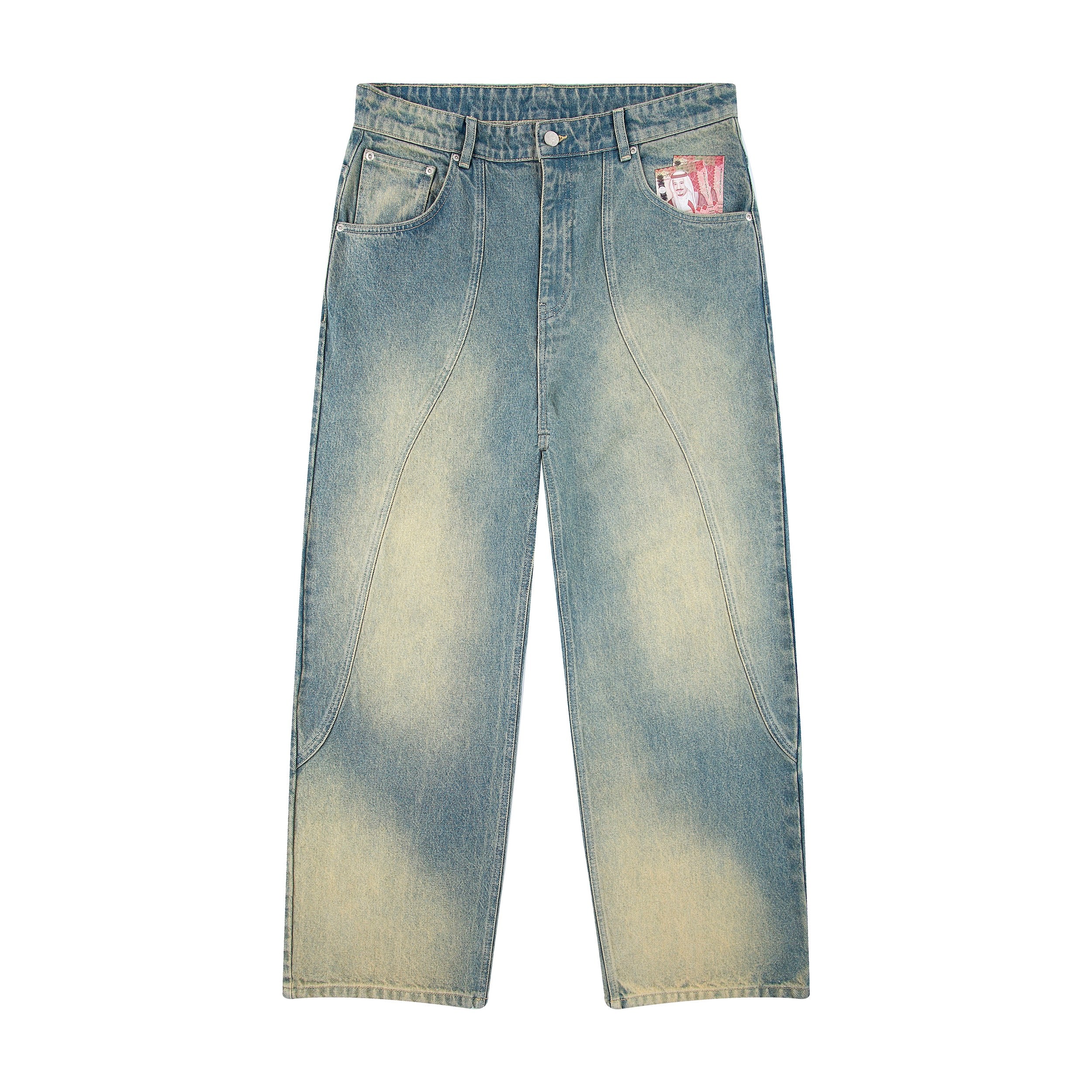"riyal" Denim sand acid washed