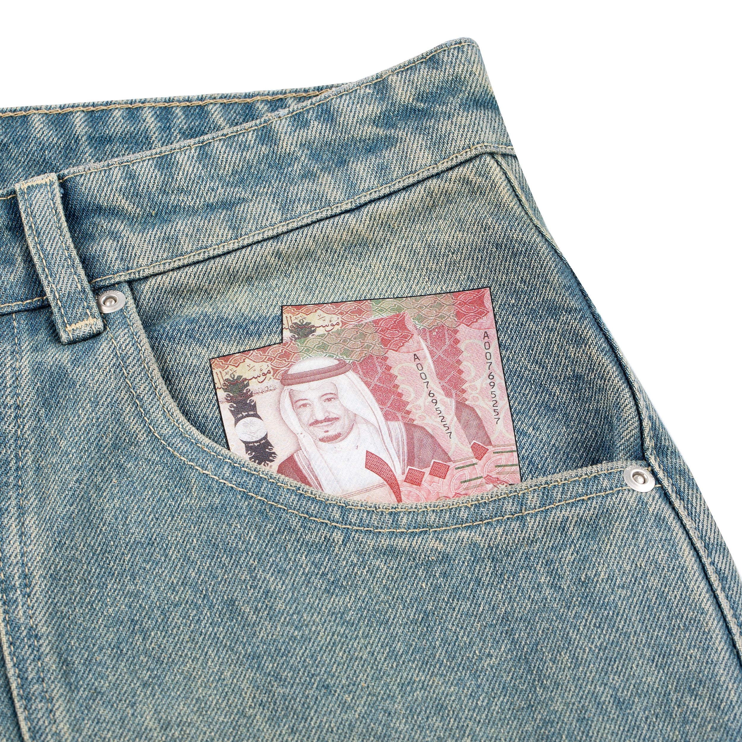 "riyal" Denim sand acid washed - Image 3