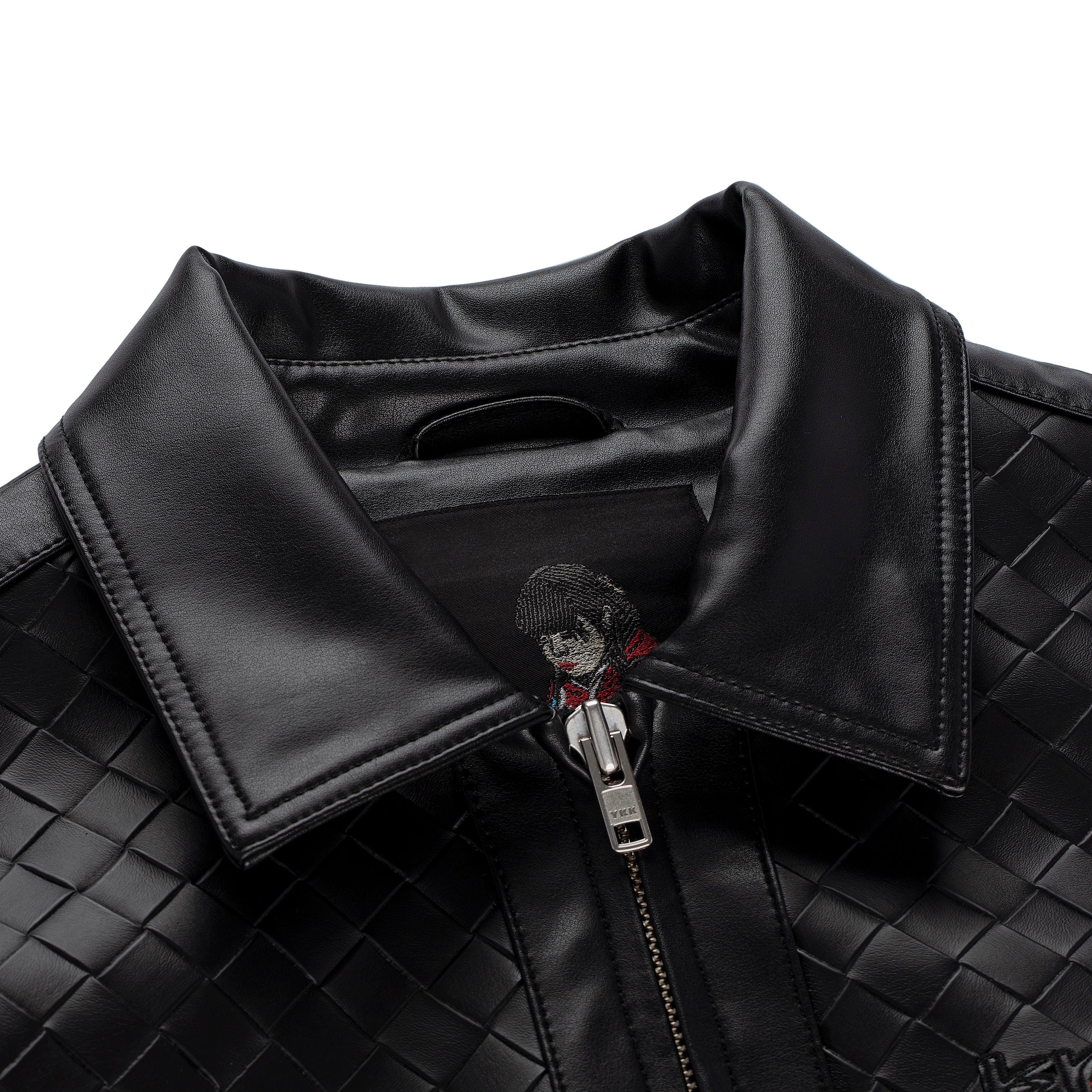 "dice" 3d woven leather Jacket - Image 5