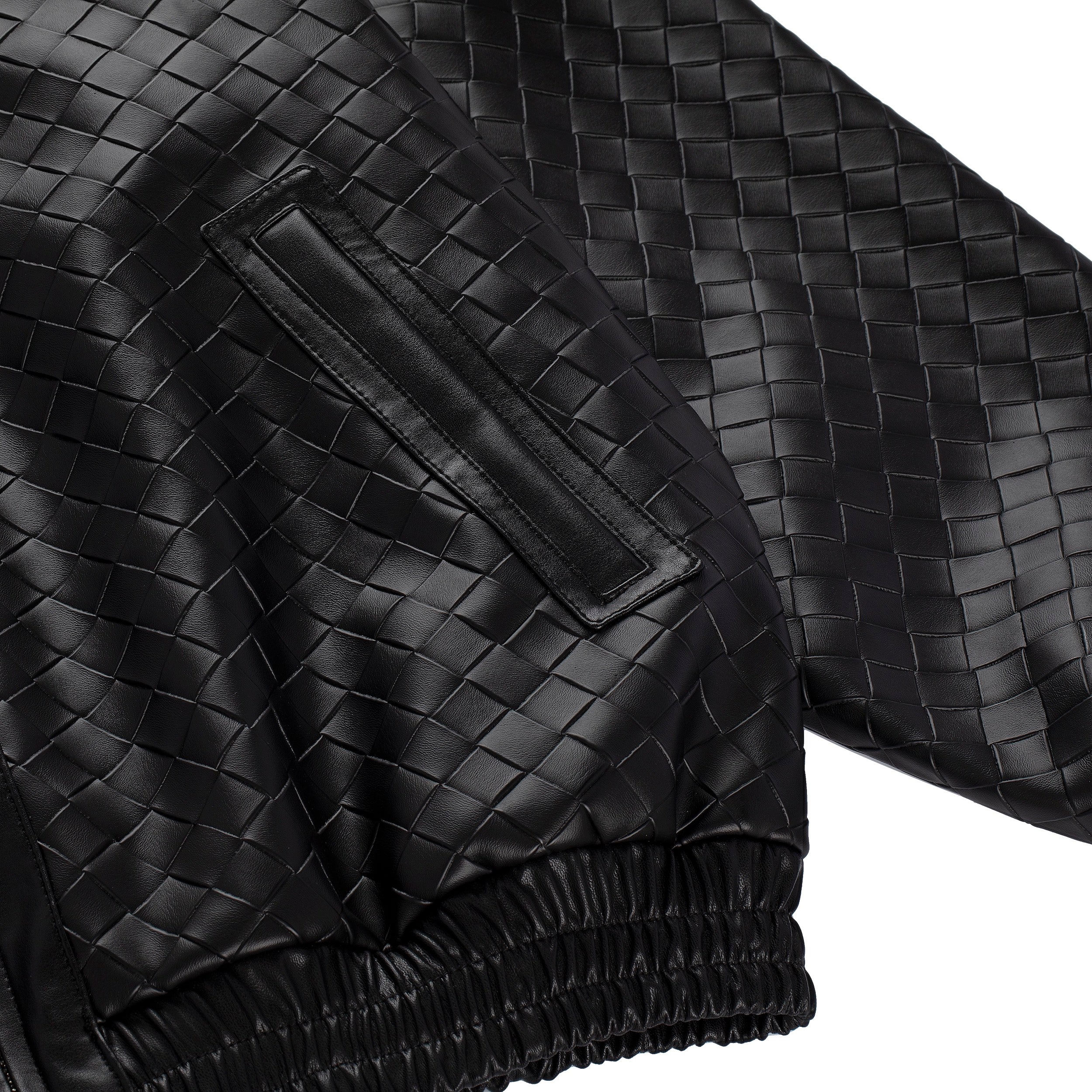 "dice" 3d woven leather Jacket - Image 6