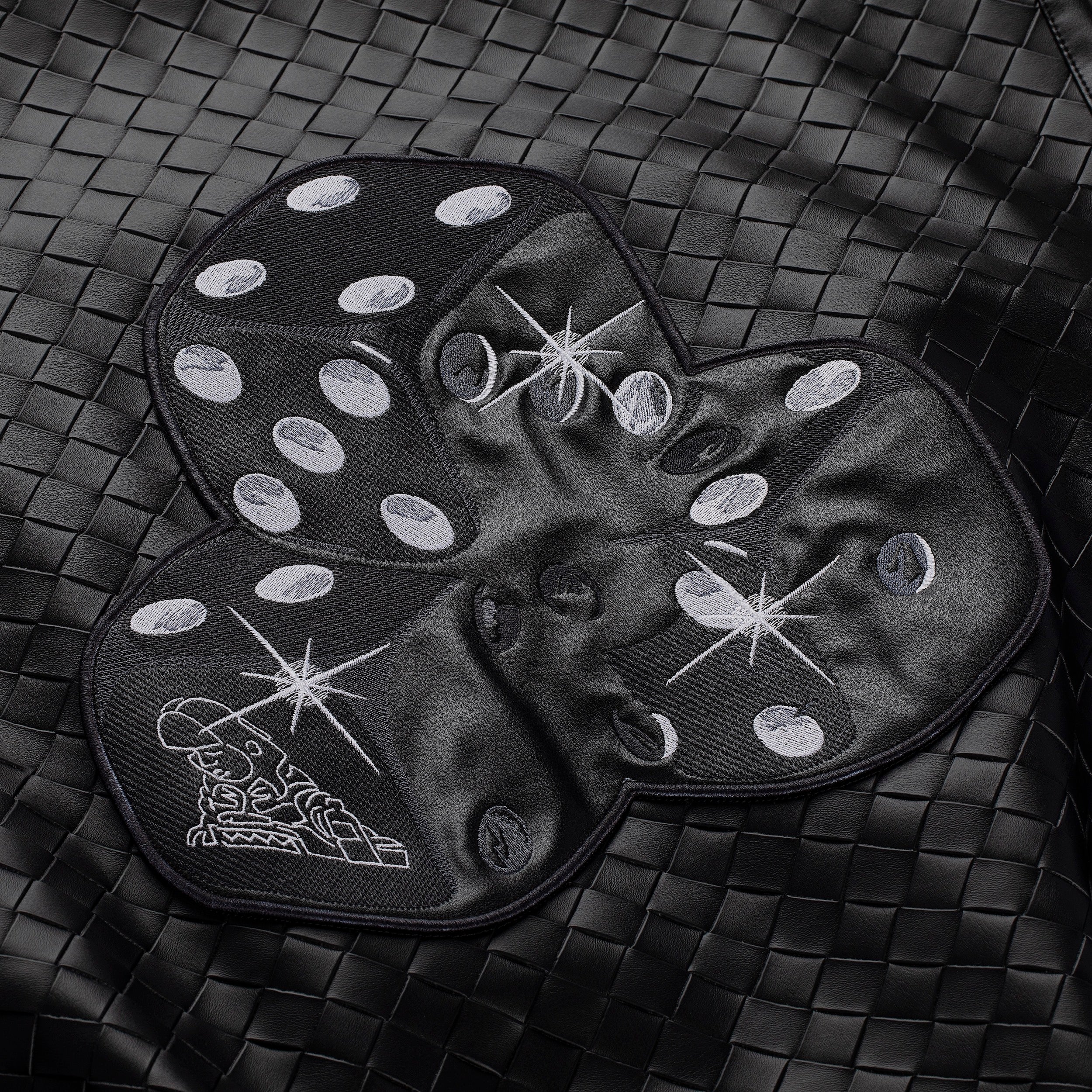 "dice" 3d woven leather Jacket - Image 7