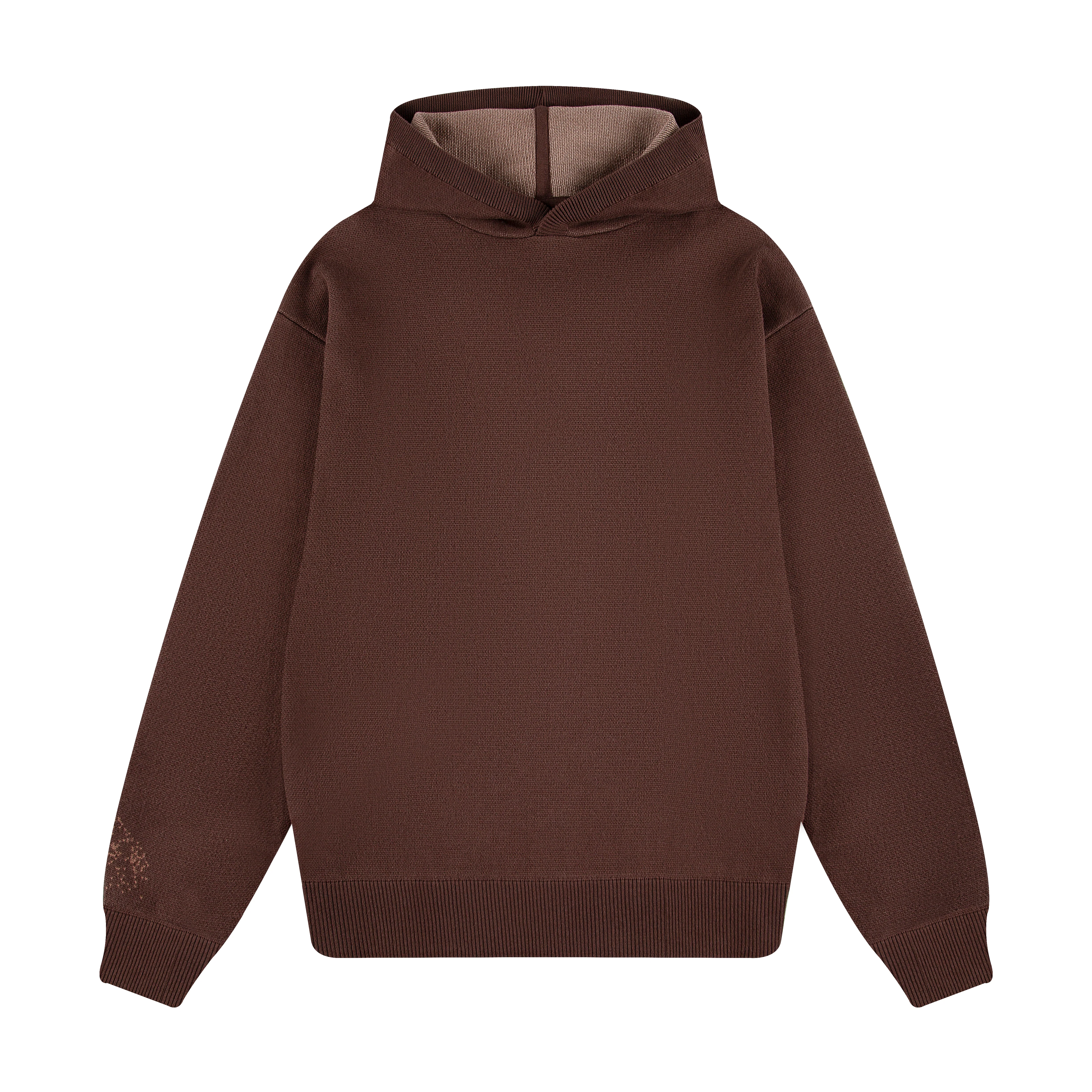 "awakening" knit Hoodie brown - Image 2