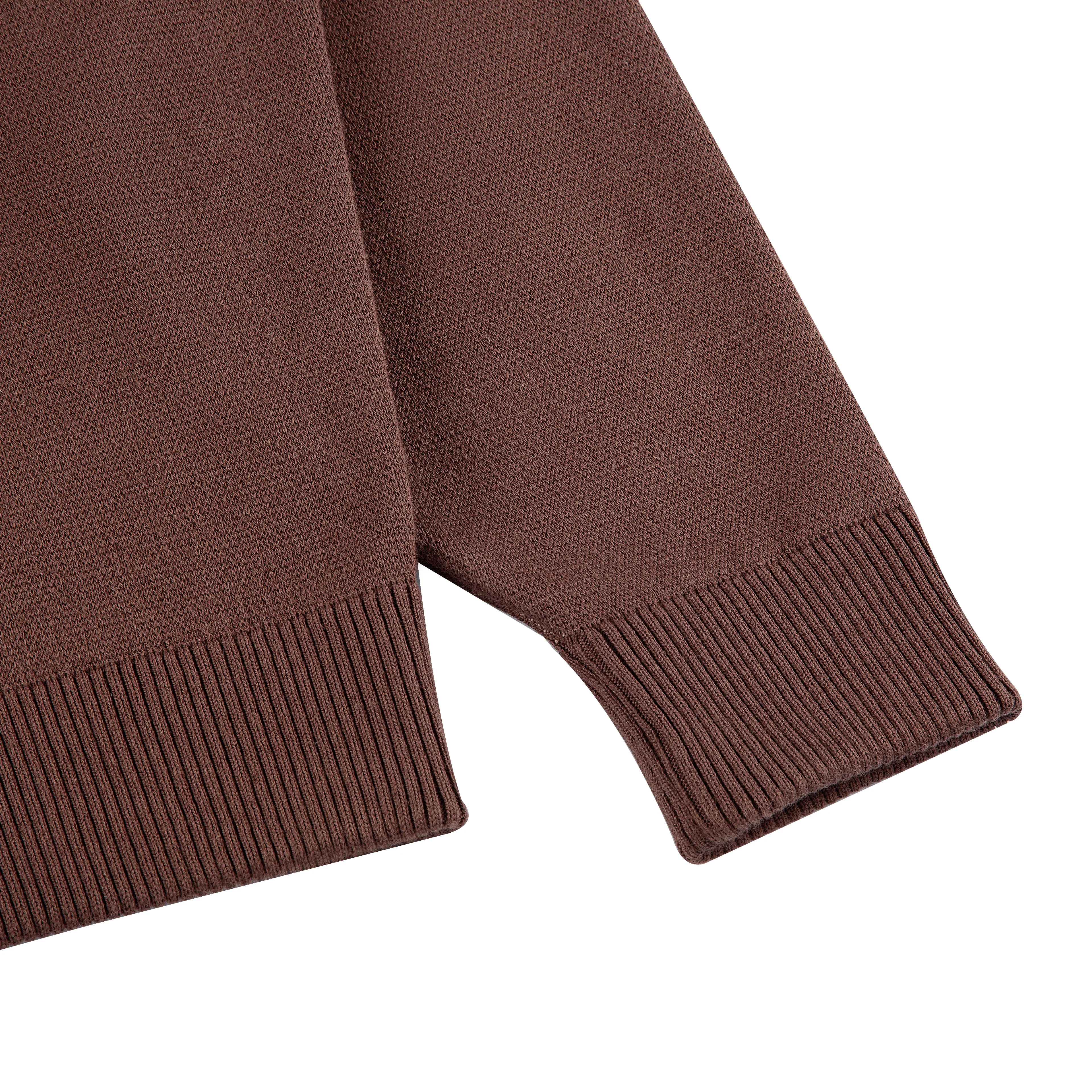 "awakening" knit Hoodie brown - Image 4