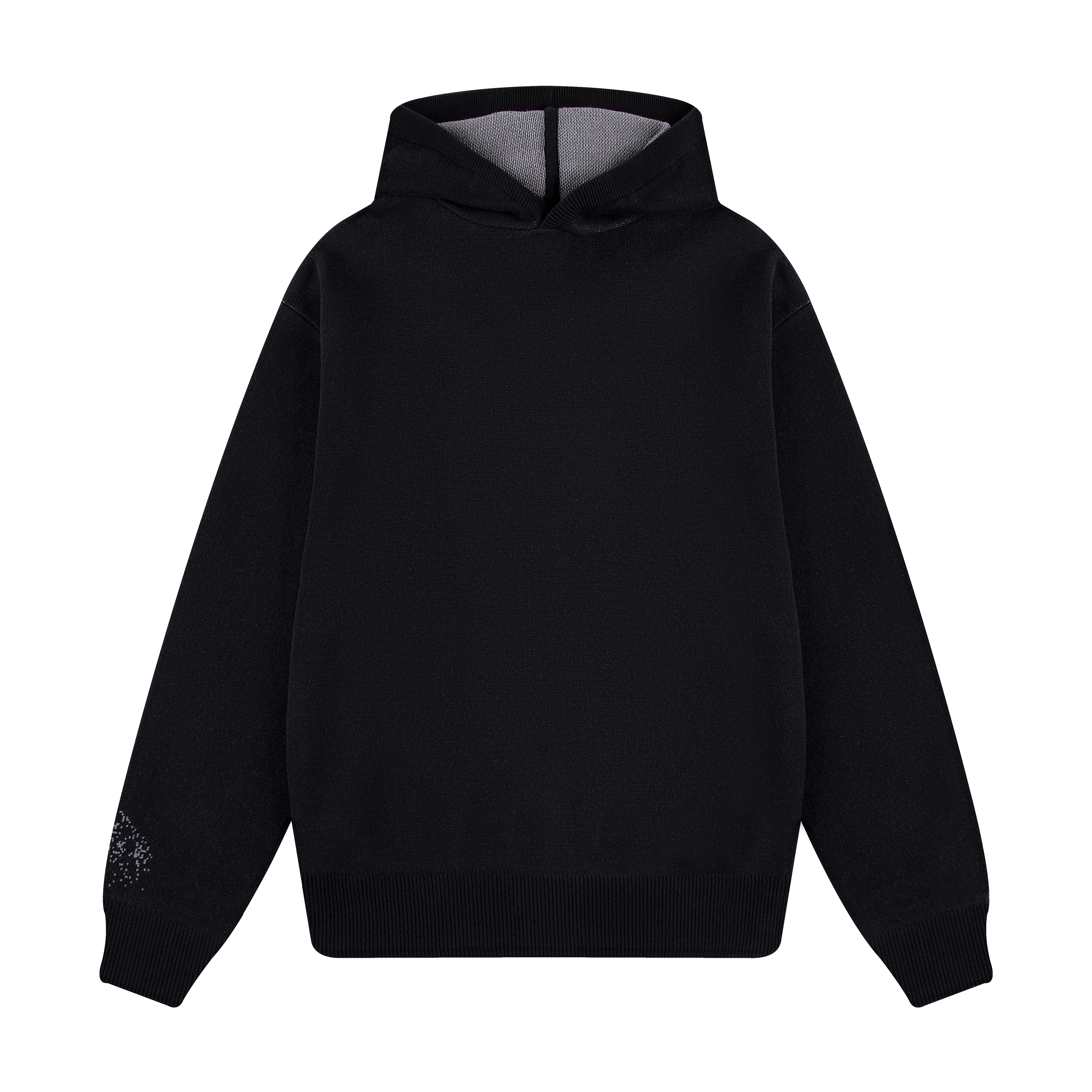 "awakening" knit Hoodie black - Image 2