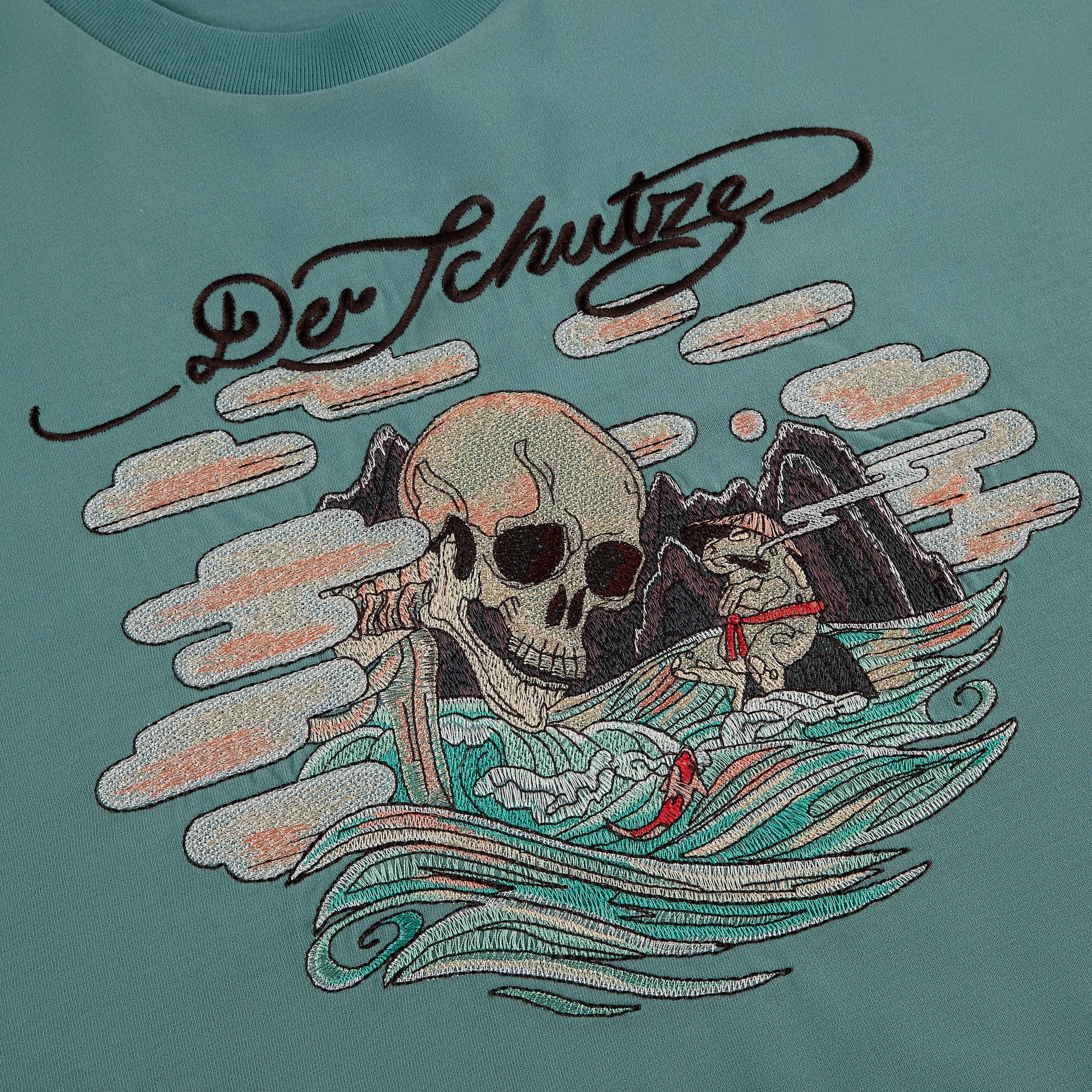 "ed schutze" T-Shirt mud turquoise - Image 3
