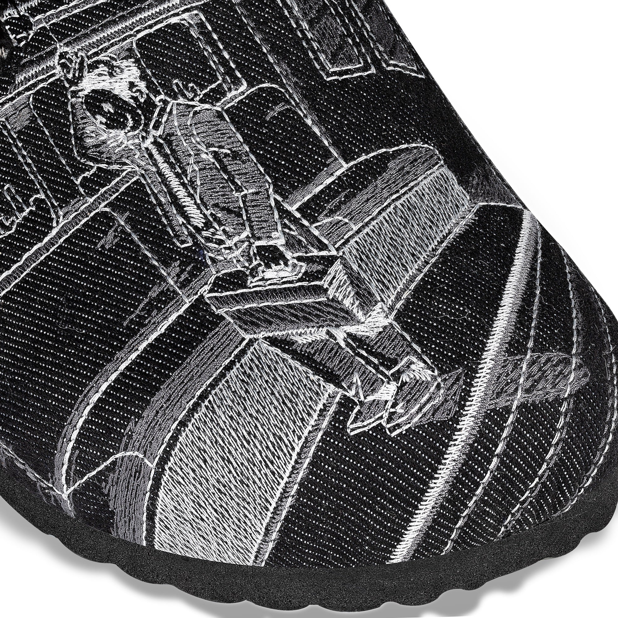 "faces" clogs black denim - Image 4