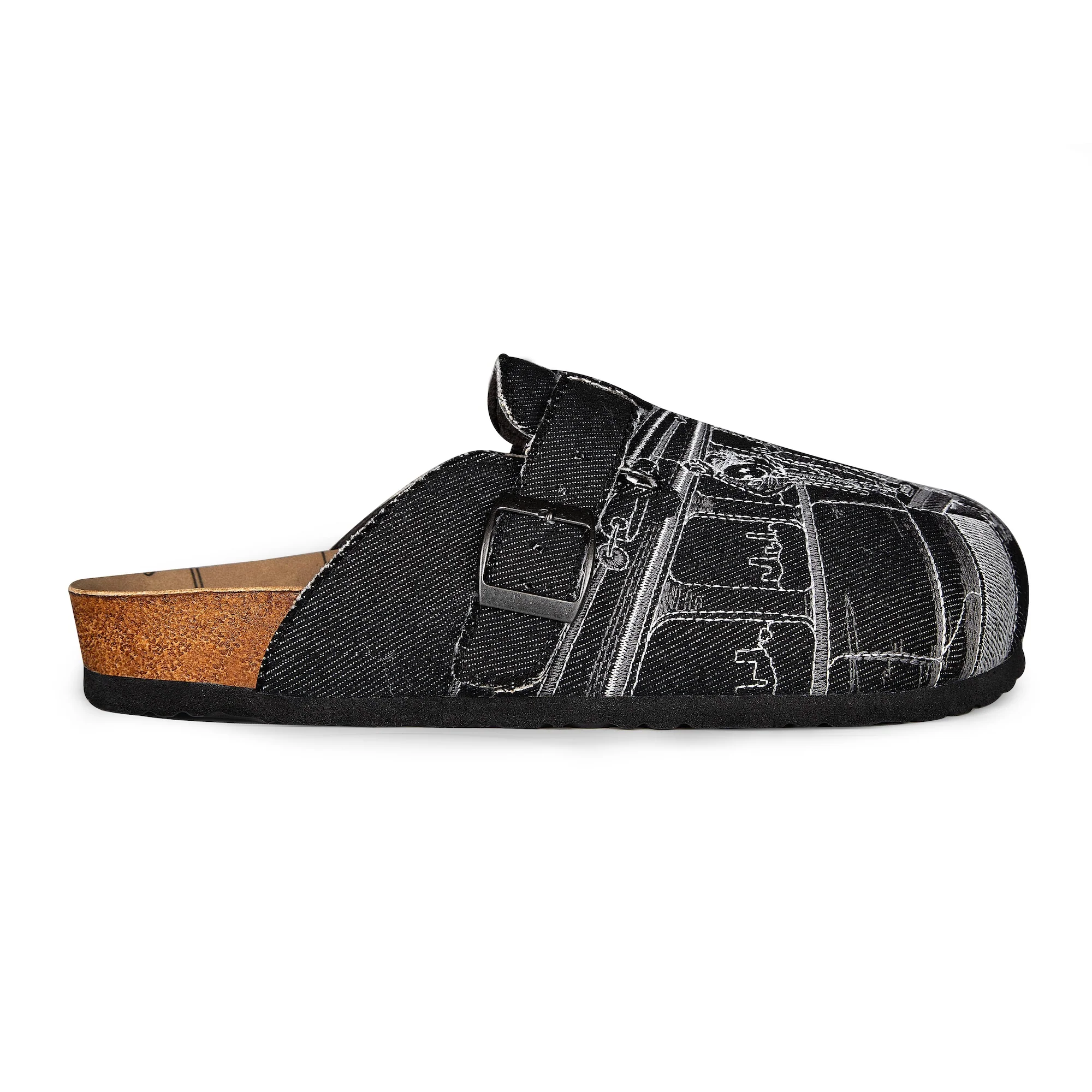 "faces" clogs black denim - Image 7