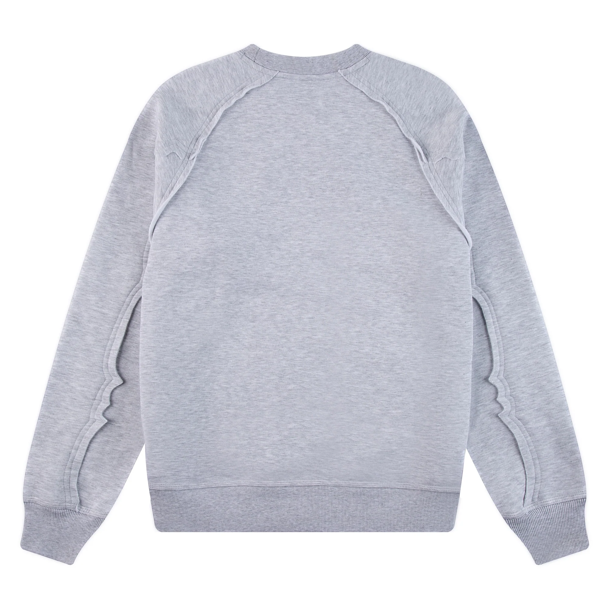 "faces" crewneck raw edged grey - Image 2