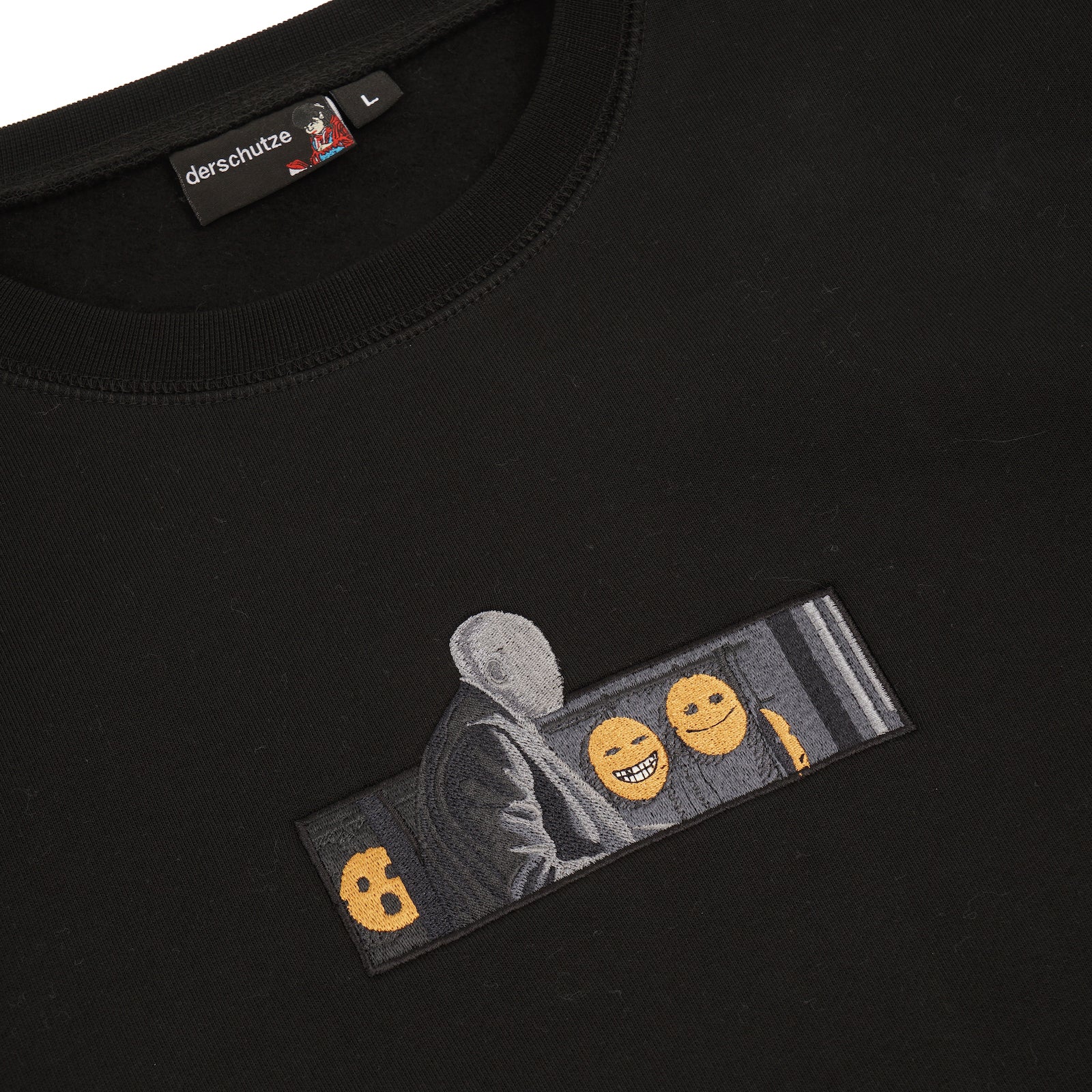"faces" crewneck black - Image 2