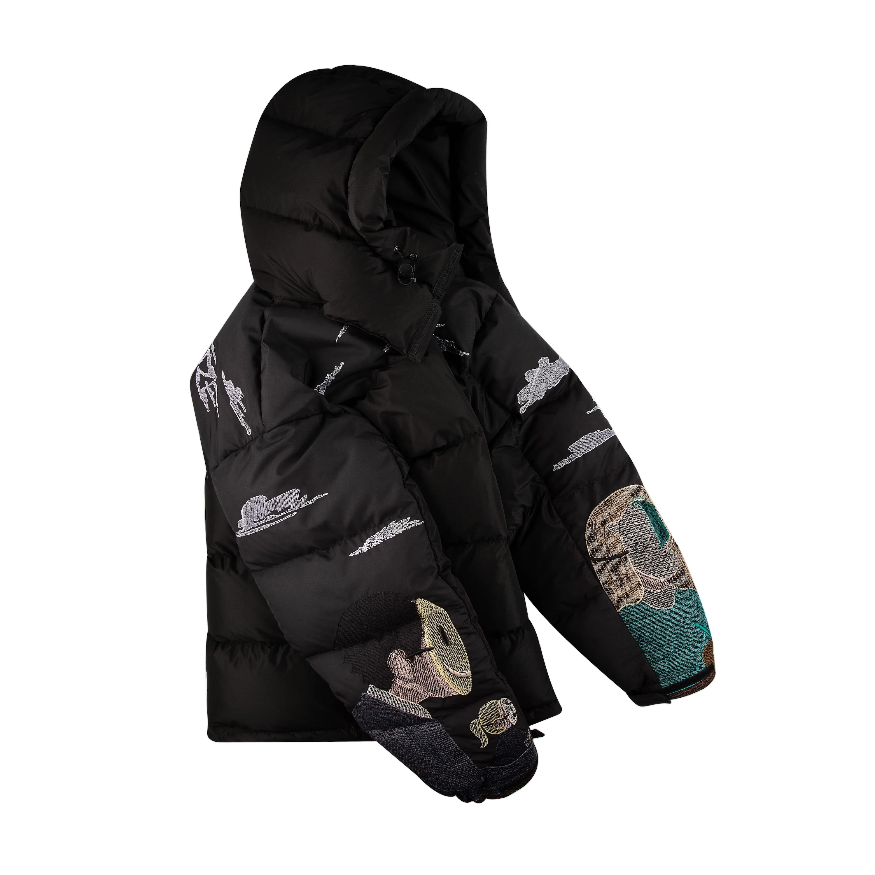 "faces" down Puffer Jacket black PREORDER - Image 2