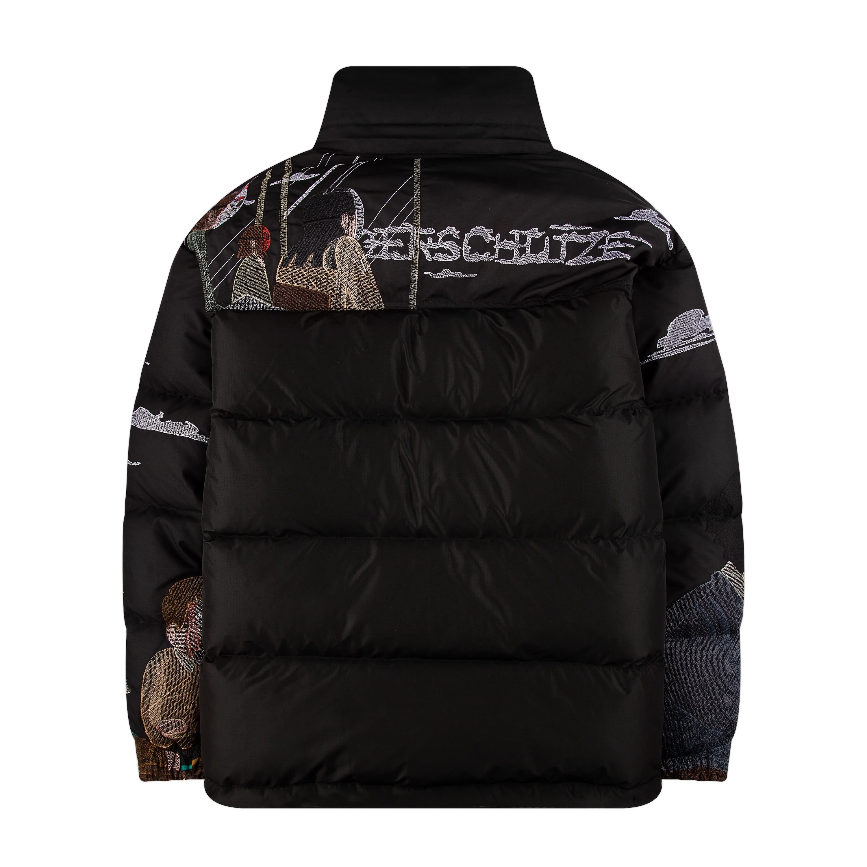 "faces" down Puffer Jacket black PREORDER - Image 4