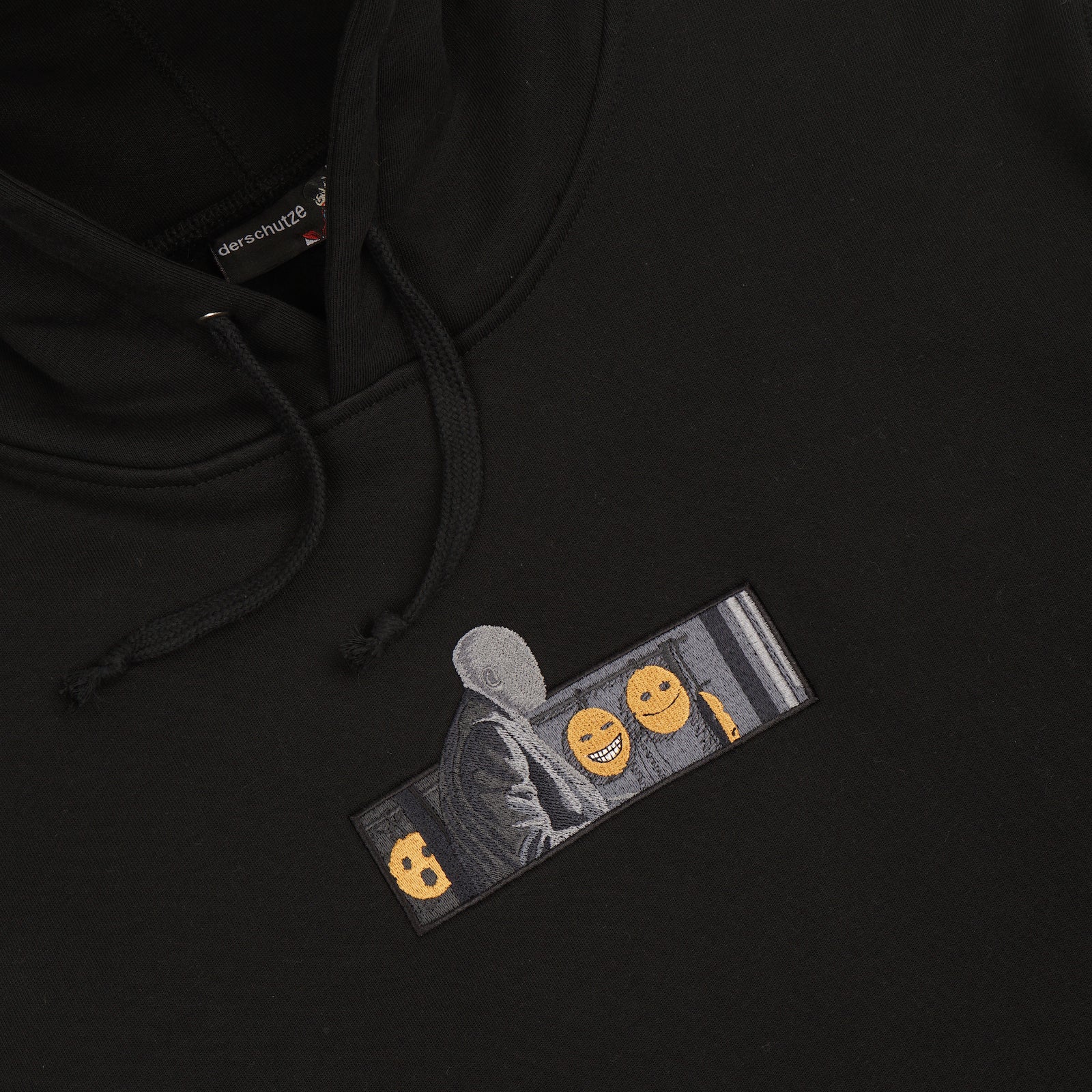 "faces" hoodie black - Image 2