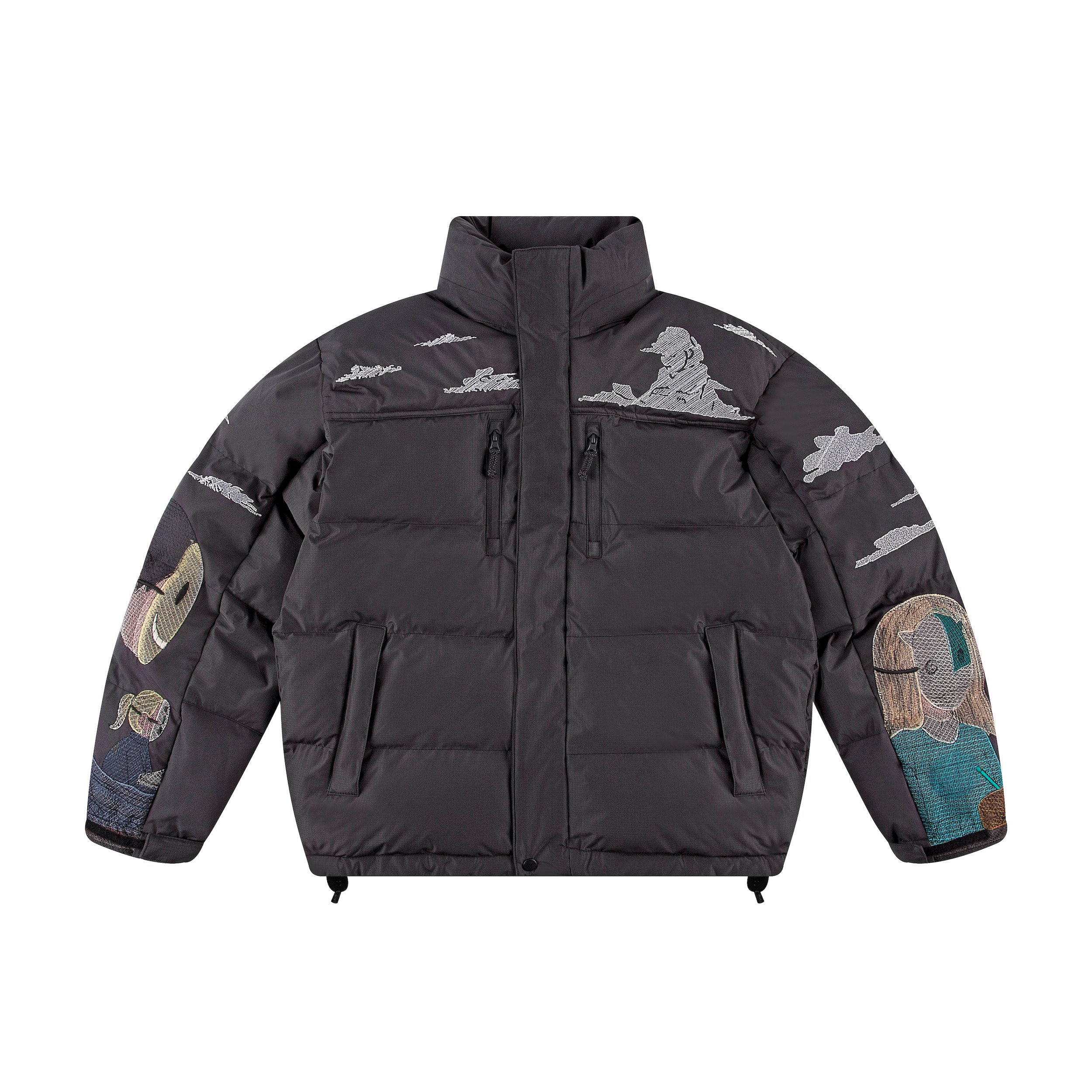 "faces" puffer jacket charcoal - Image 3