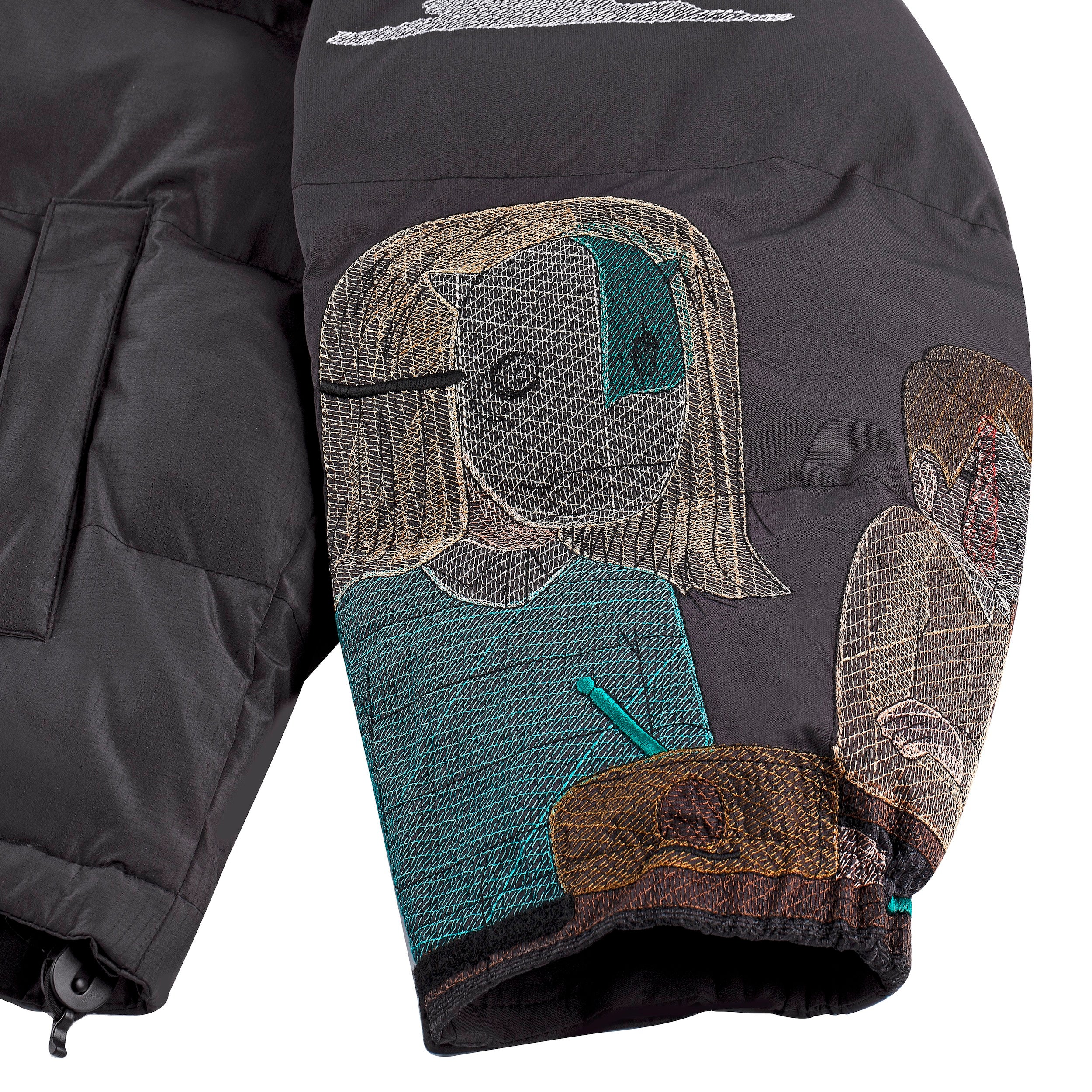 "faces" puffer jacket charcoal - Image 5