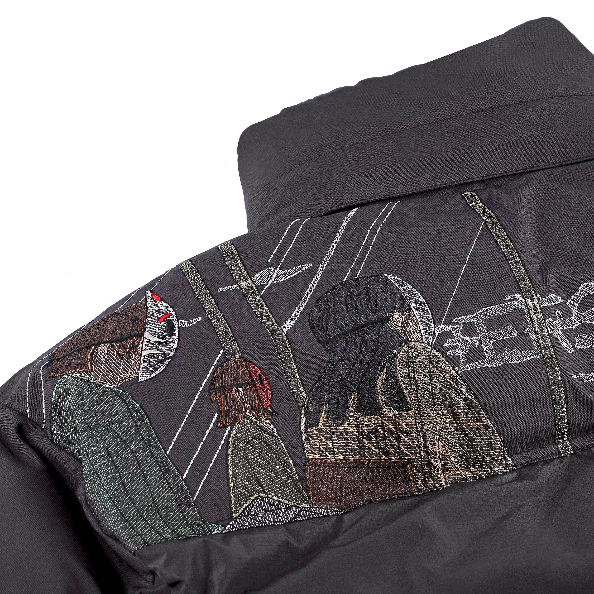 "faces" puffer jacket charcoal - Image 6