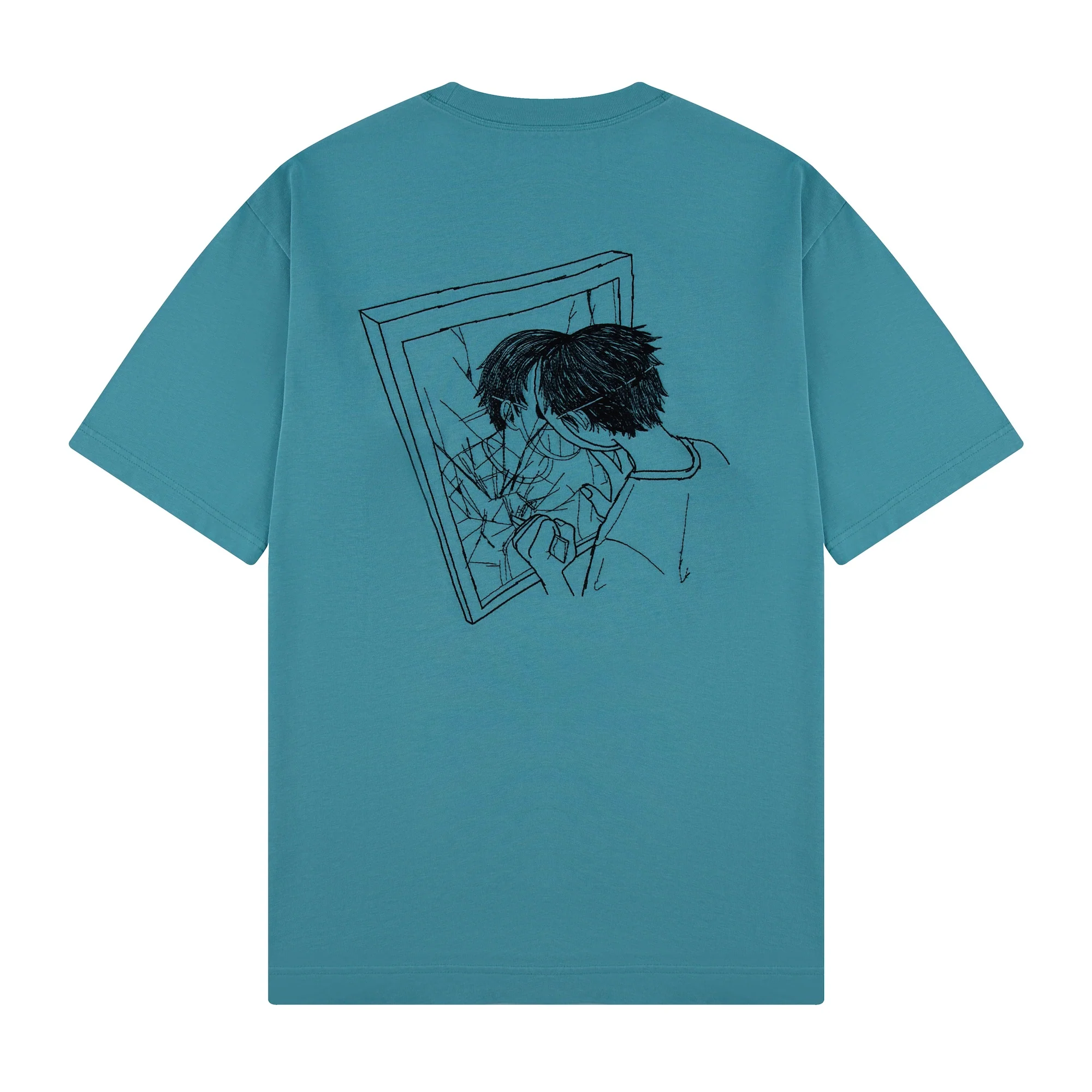 "faces" T-Shirt blue - Image 2