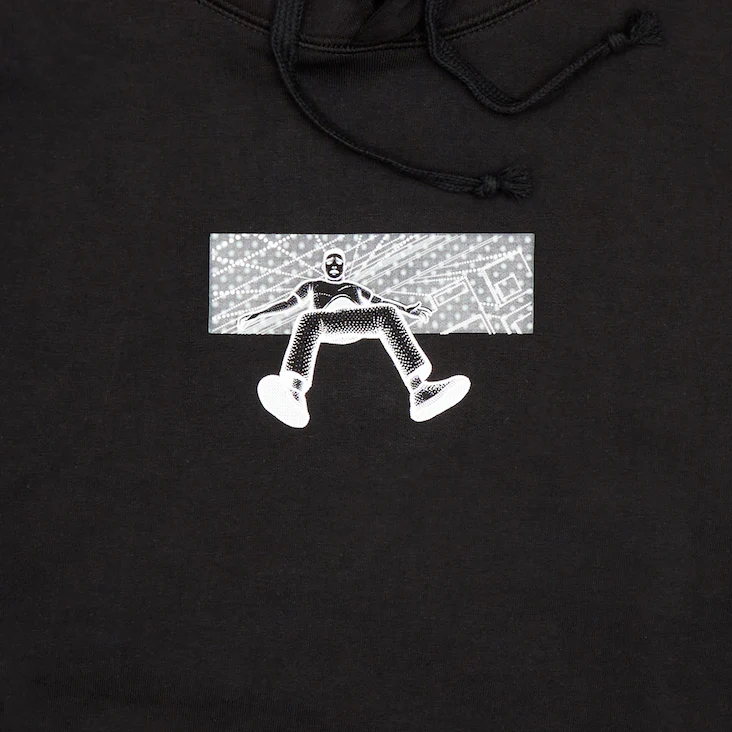 "falling man" Hoodie black - Image 2