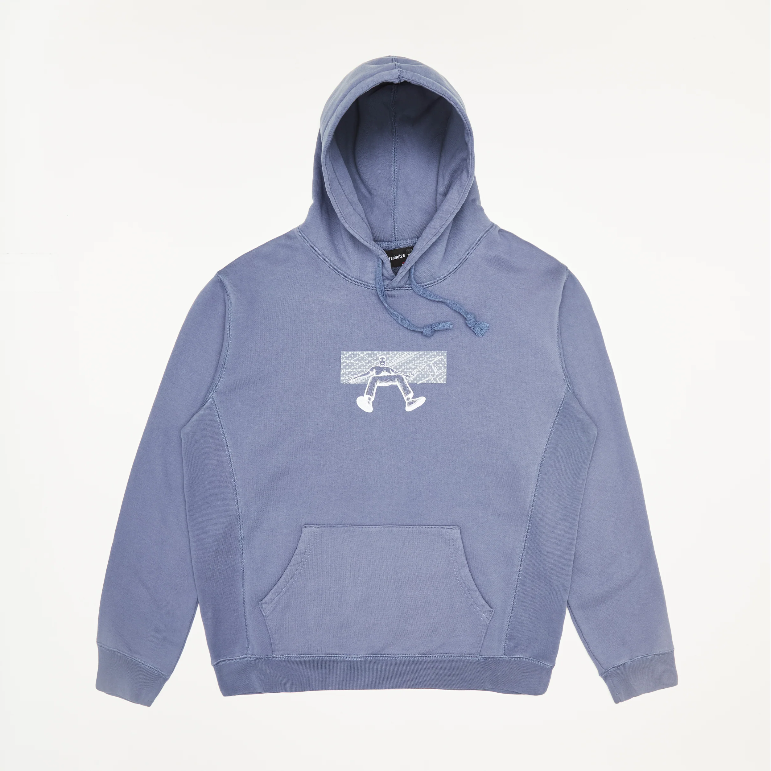 "falling man" Hoodie blue/grey