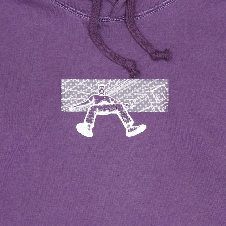 "falling man" Hoodie purple - Image 2