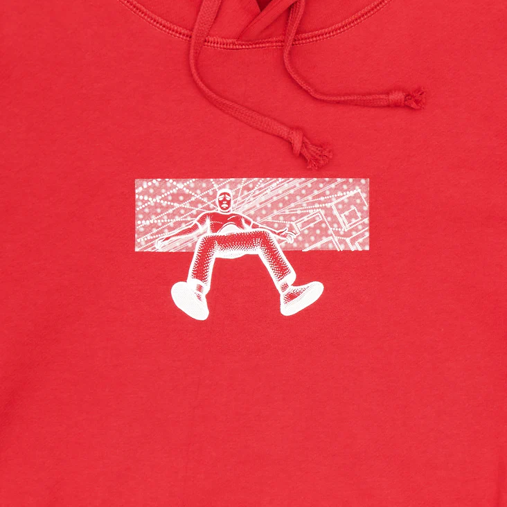 "falling man" Hoodie red - Image 2
