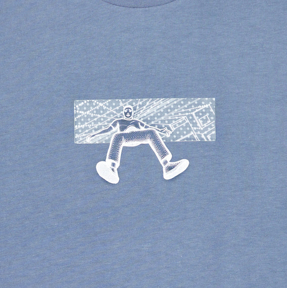 "falling man" T-Shirt blue/grey - Image 2
