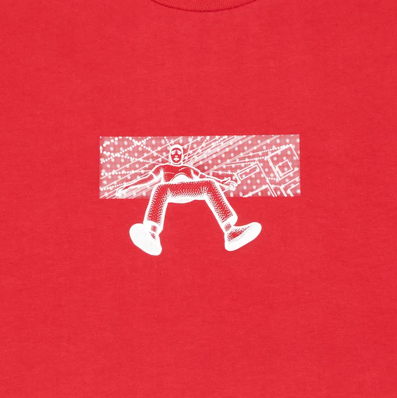 "falling man" T-Shirt red - Image 2