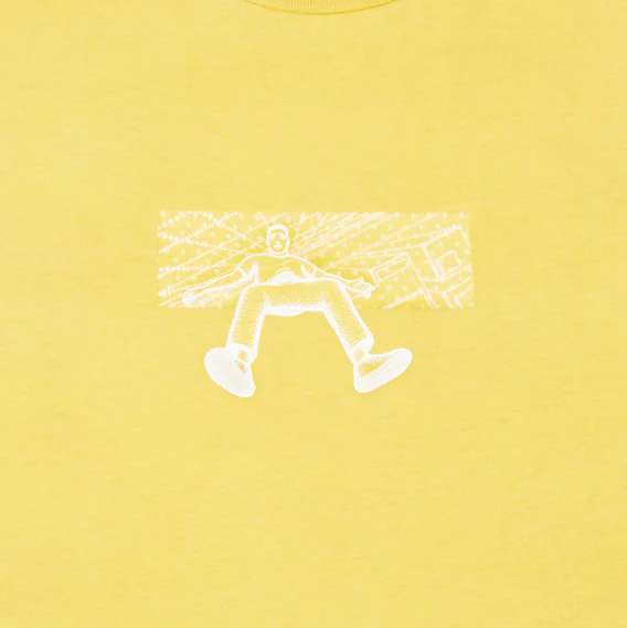 "falling man" T-Shirt yellow - Image 2