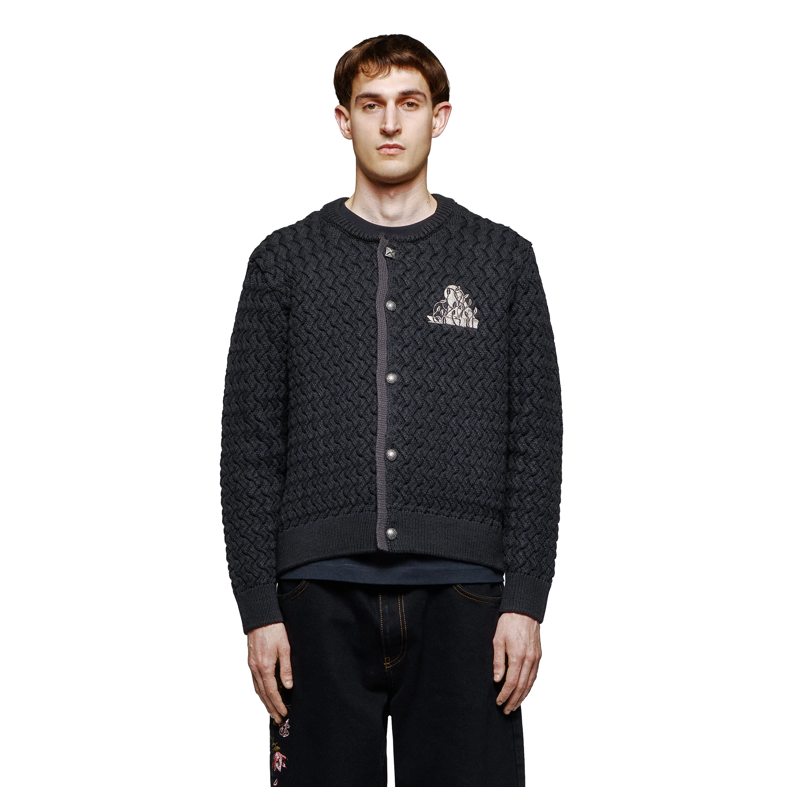 "garden of eden" Cardigan anthracite - Image 7