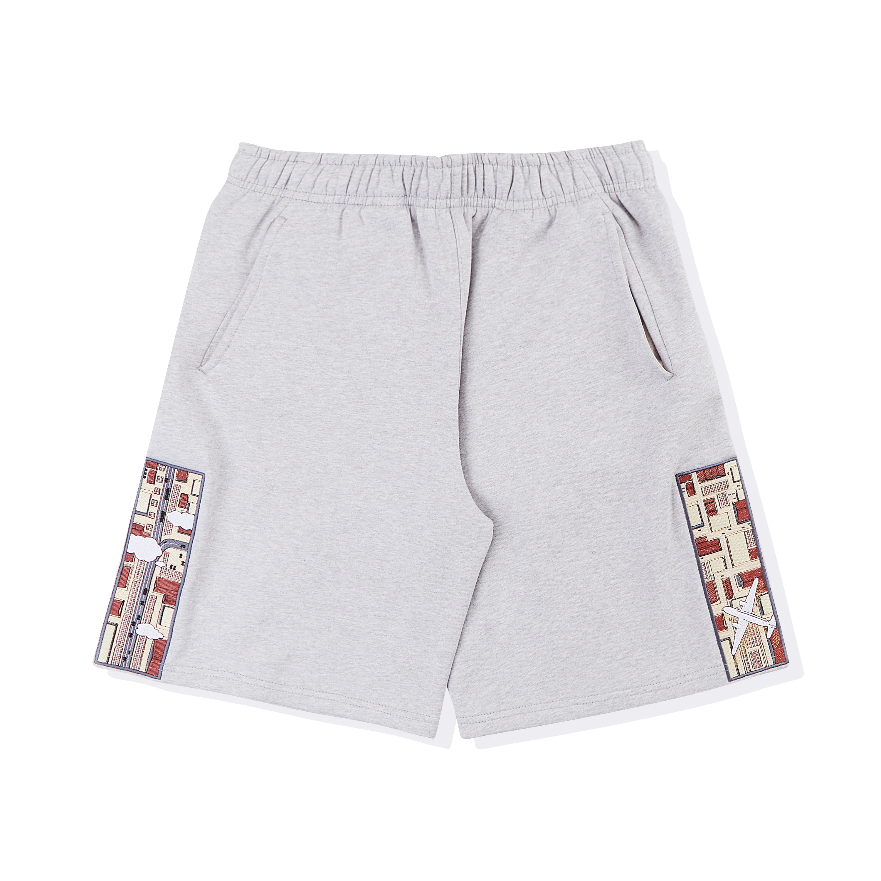 "grand theft v2" short grey melange