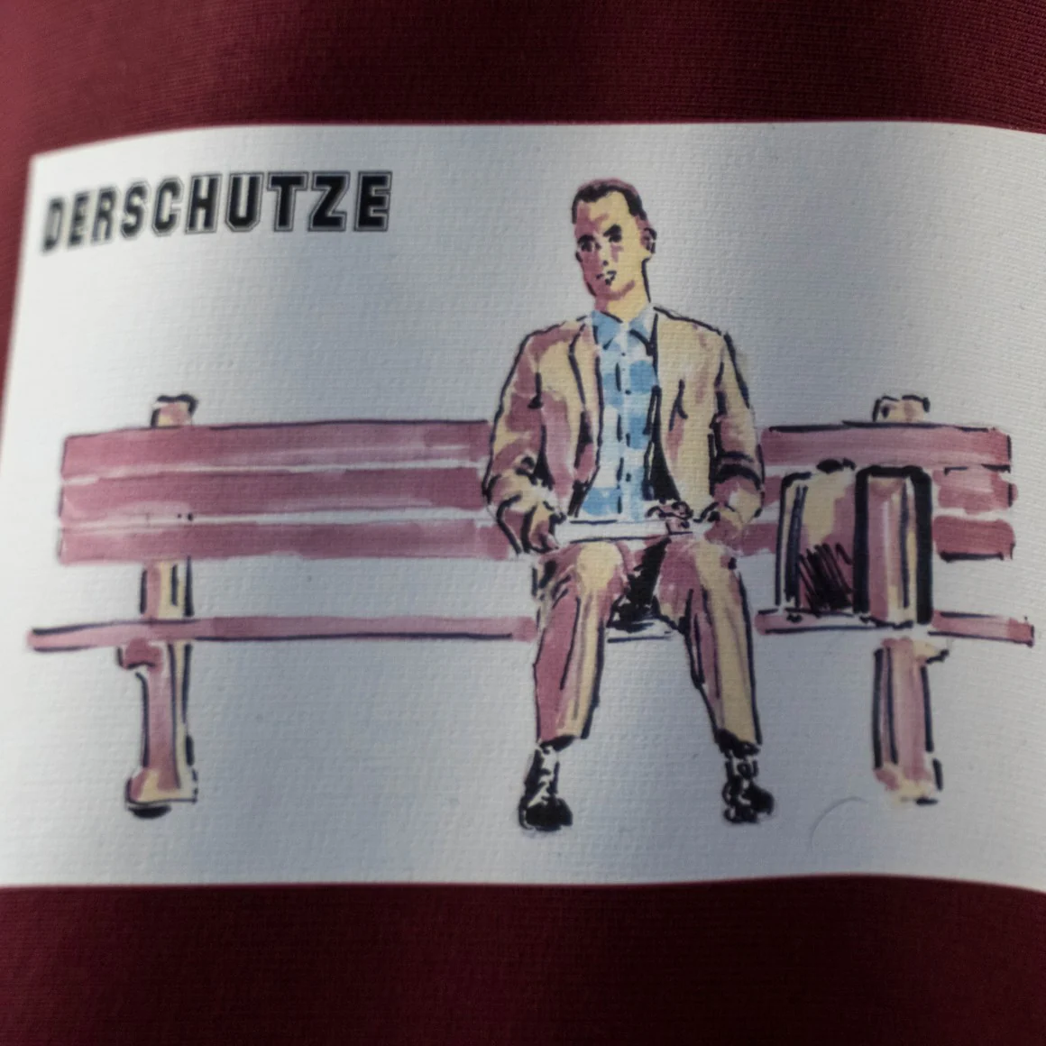 “Gump” Hoodie Burgundy - Image 2